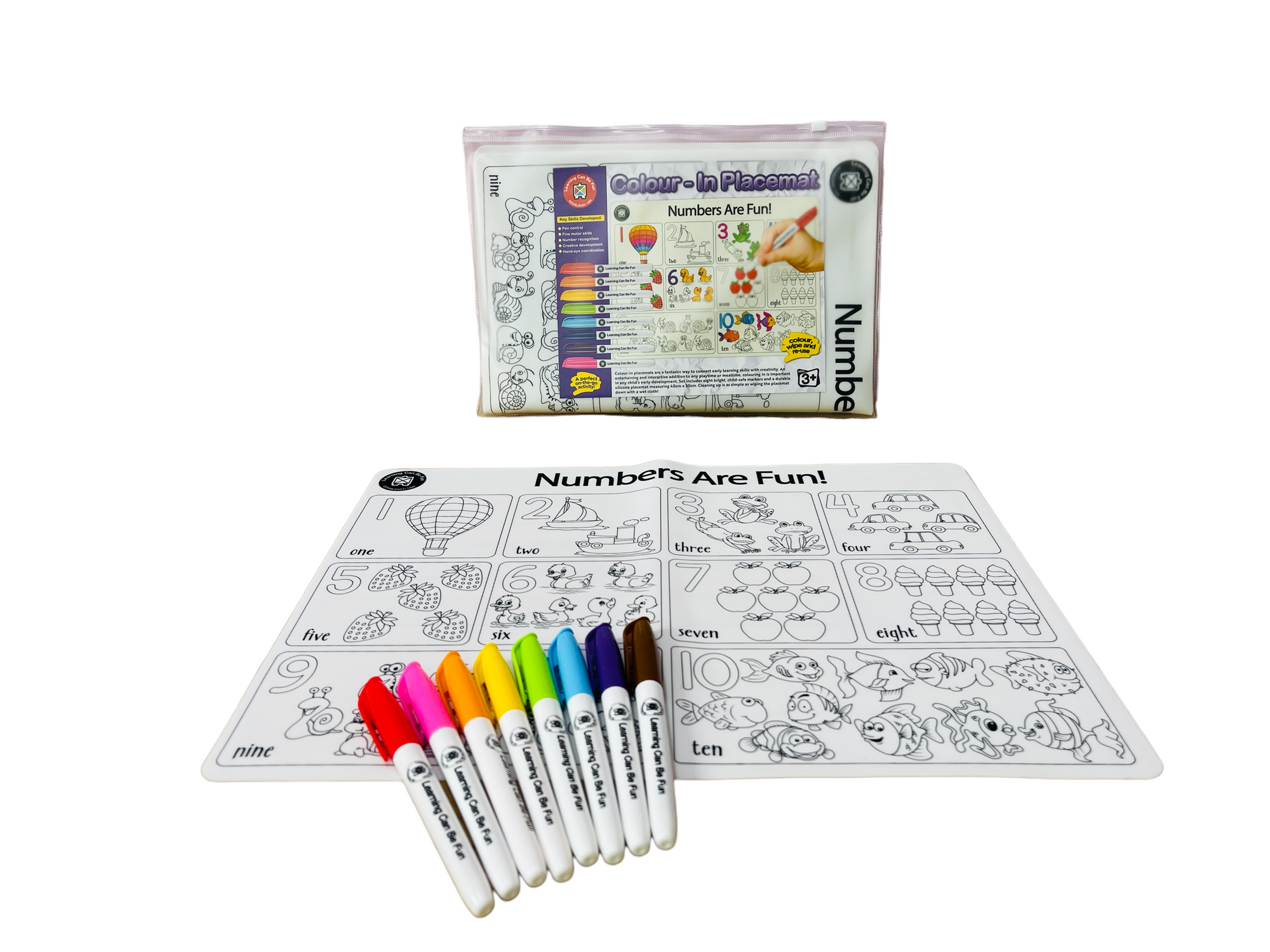 Colour In Placemat - Numbers