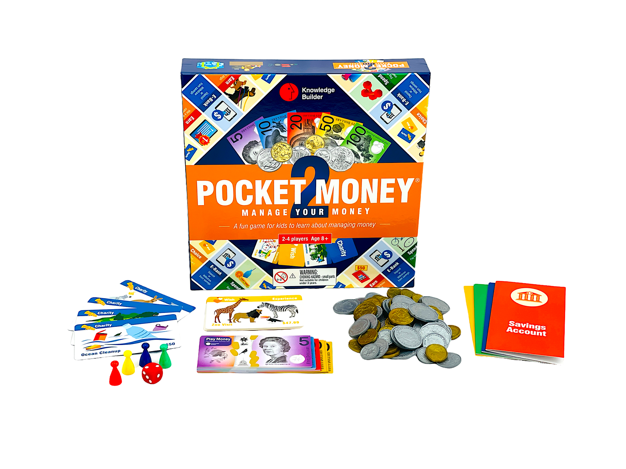 Knowledge Builder Pocket Money 2 - Manage Money on display with contents in front of box