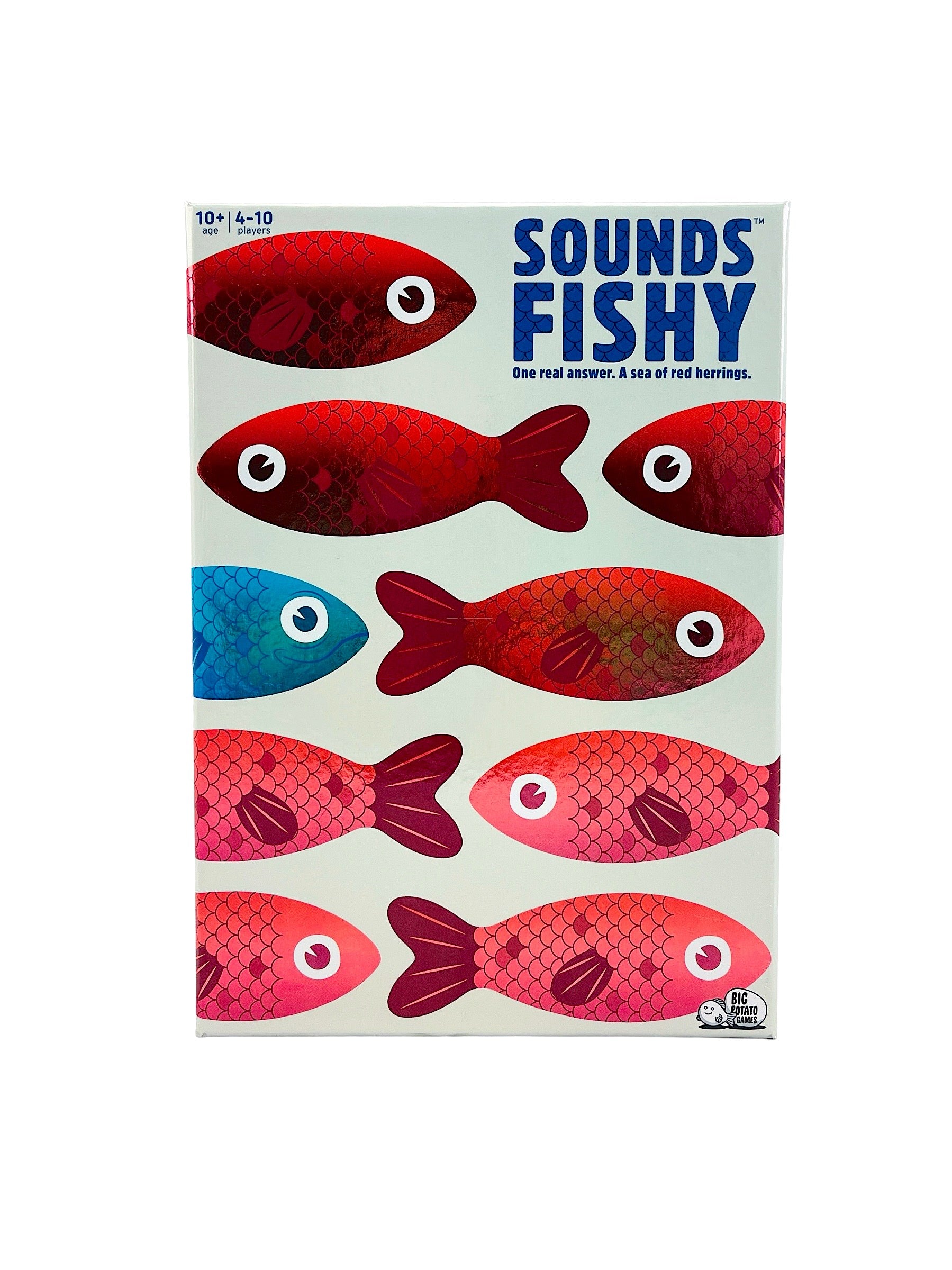 the Sounds Fishy box on a white background