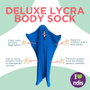 a static image listing the benefits of the Deluxe Lycra Body Sock