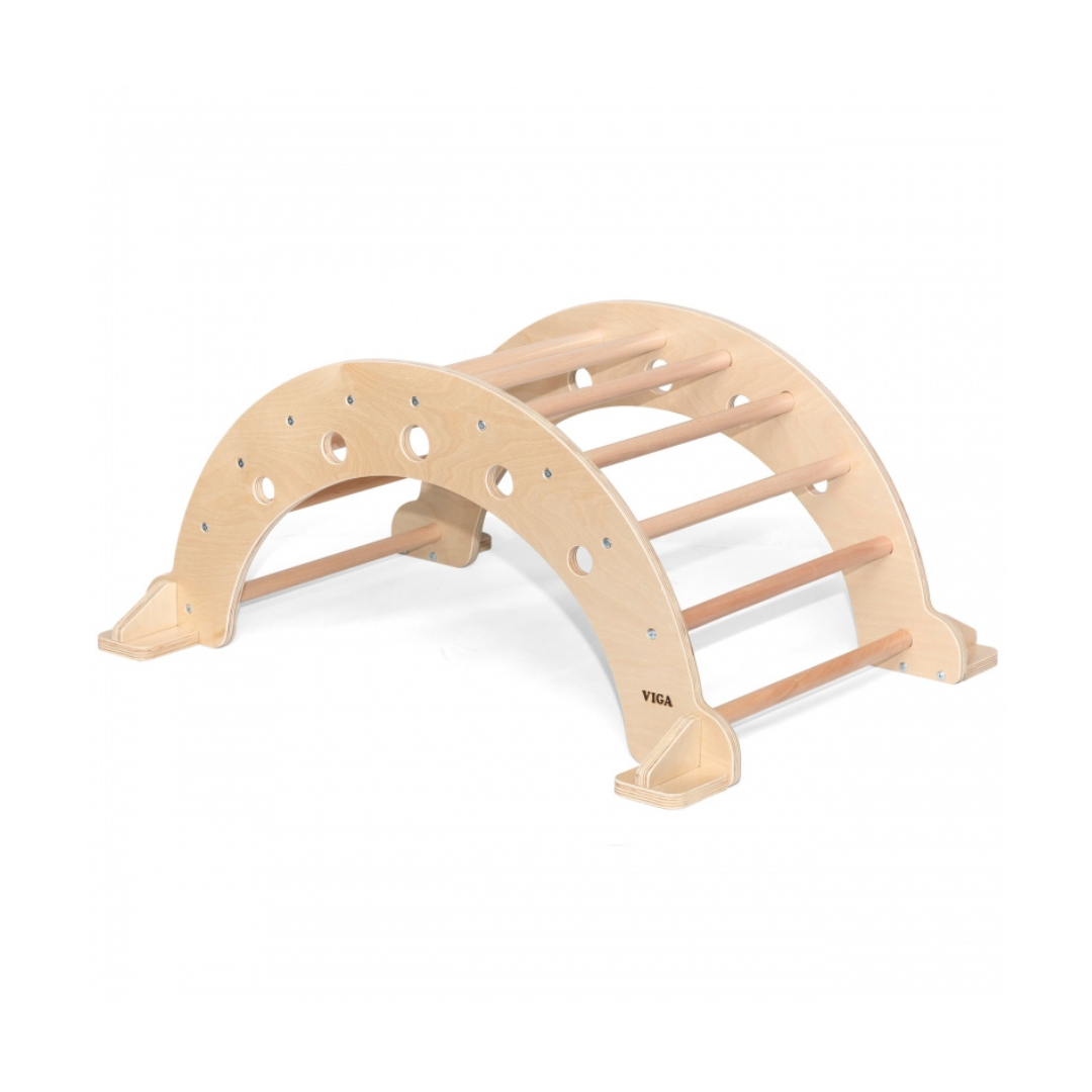 The VIGA Wooden Climbing Arch pictured on a white background