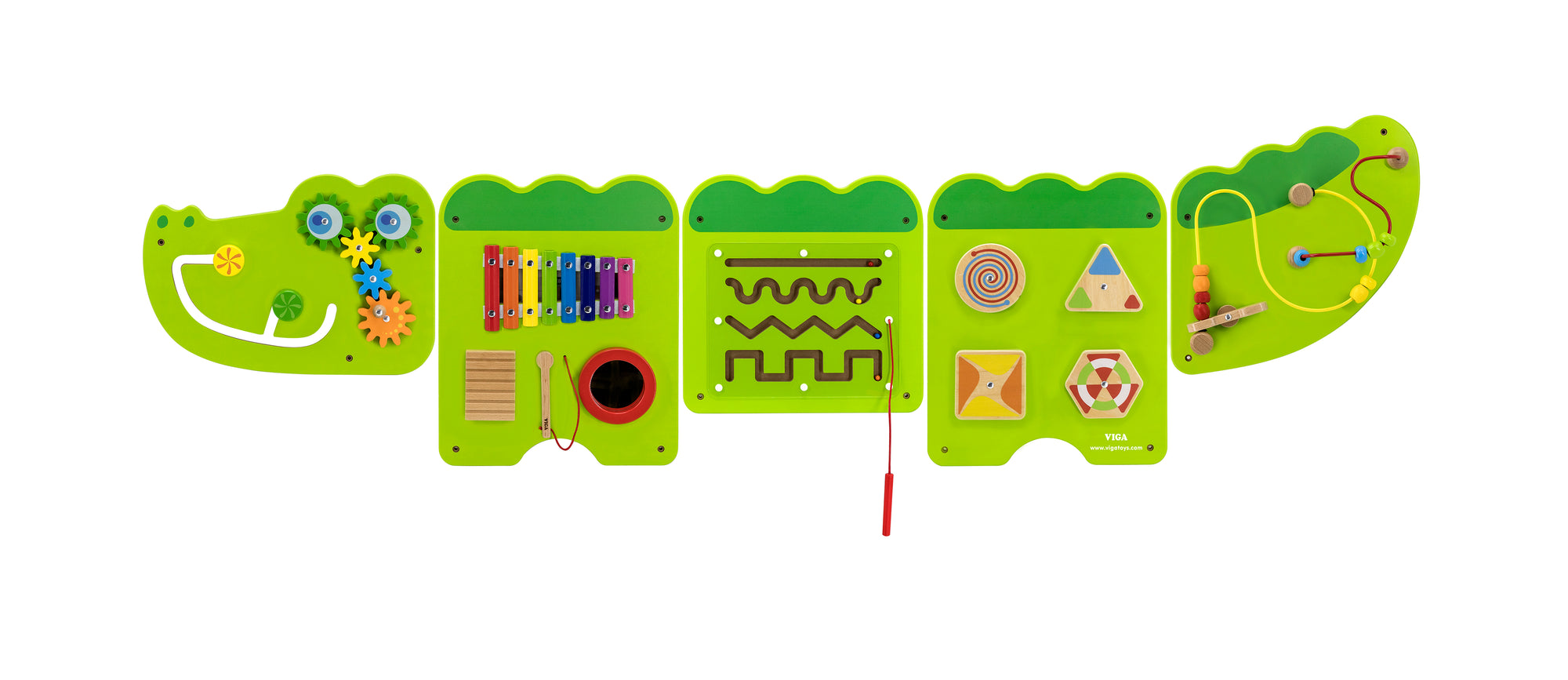 The VIGA Interactive Wall Mural Junior Crocodile pictured on a white background