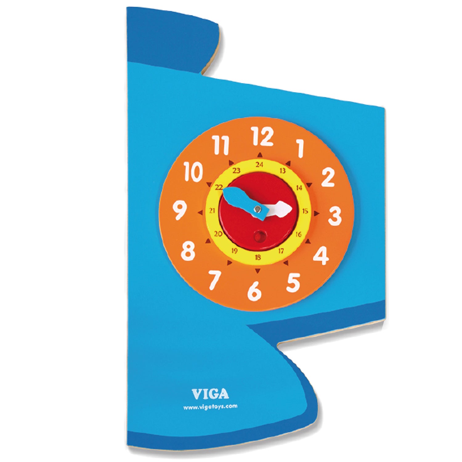 The clock from the VIGA Interactive Wall Mural Plane pictured on a white background