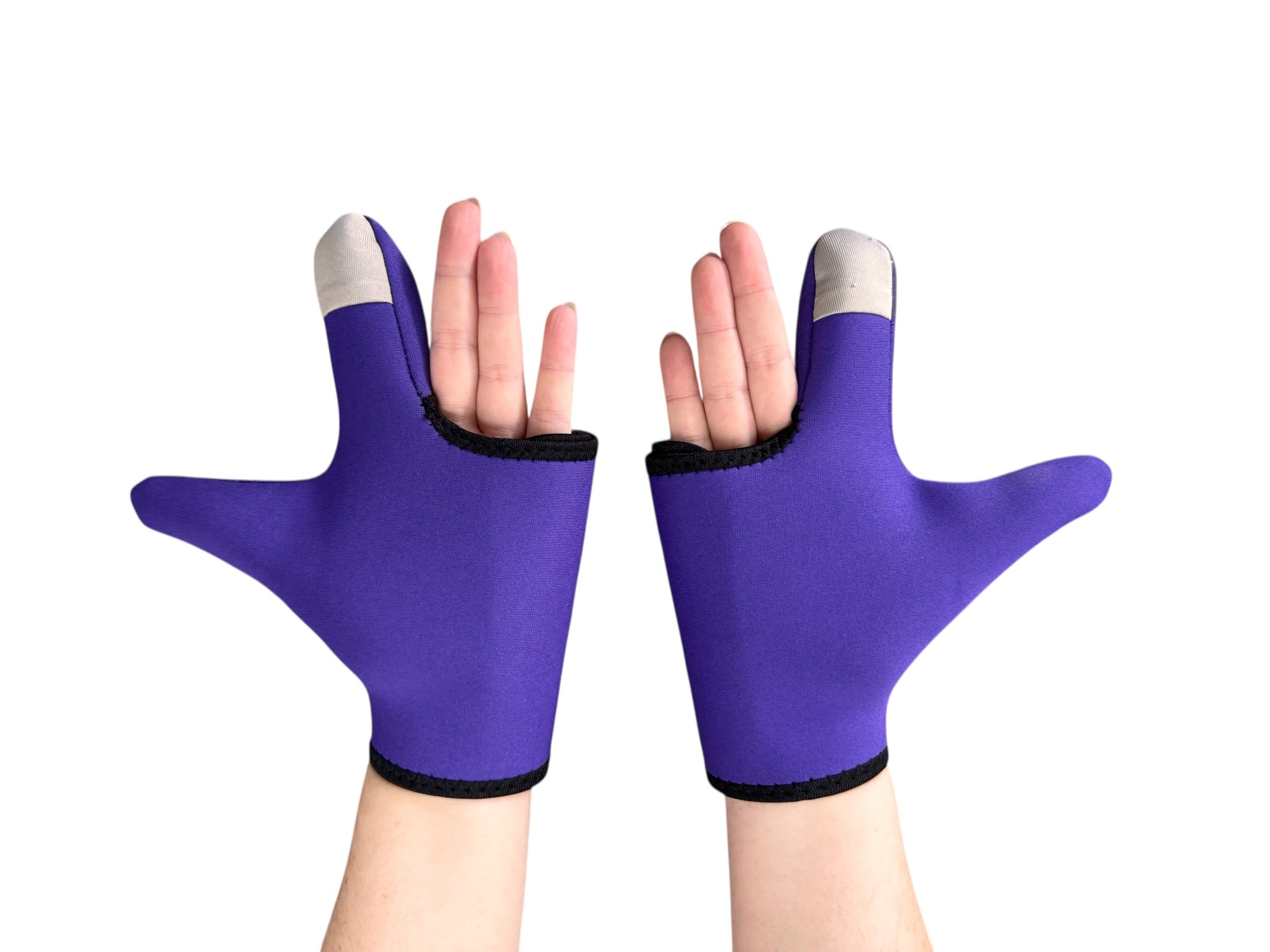 The purple adult Adaptive Chewy Gloves