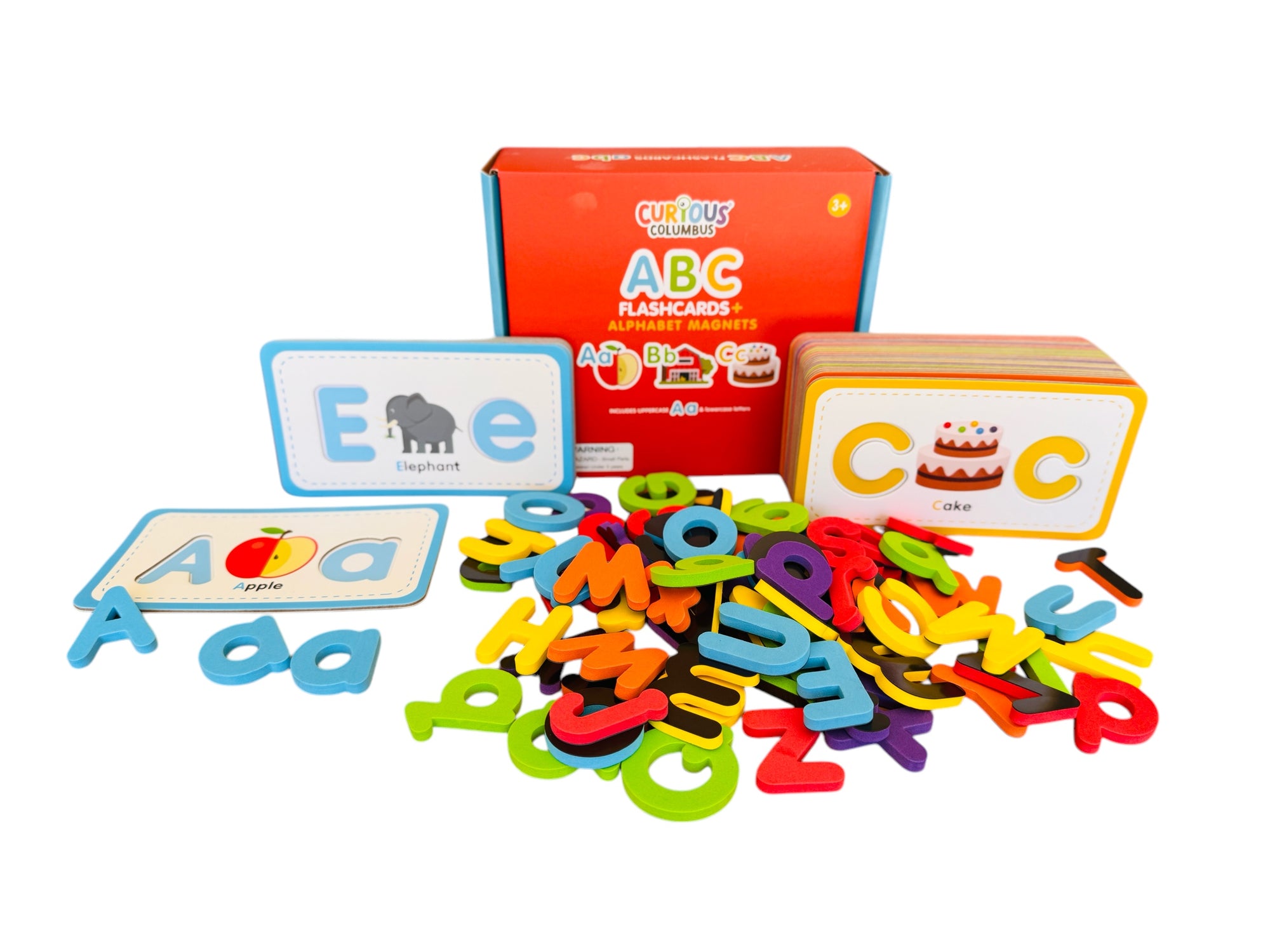 The entire Alphabet Matching Flashcards and Magnetic Letters set from curious columbus