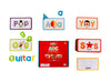 The cards from Curious columbus Alphabet Matching Flashcards and Magnetic Letters set pictured on white background