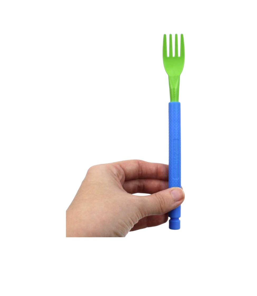 a hand holding up a Ark Z Vibe Tip - Fork attached to a z-vibe
