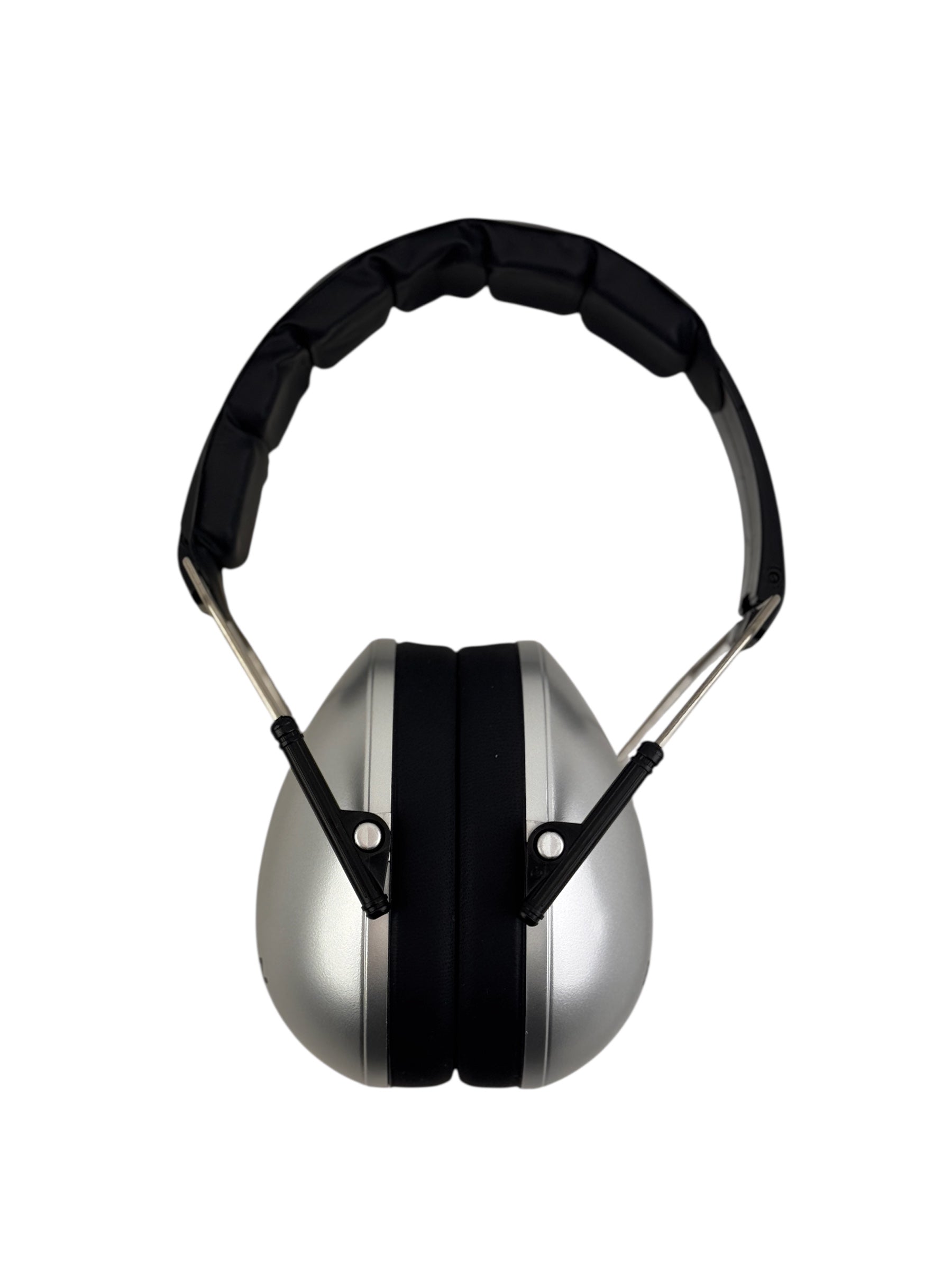 The Banz Kids Earmuffs - Silver pictured on a white background