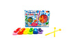 the Buddy &amp; Barney Bath Time Xylophone on display with contents in front of box and pictured on a white background