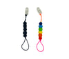 the black and rainbow Chewy Charms Chewy Loop Shirt Saver - Clip On