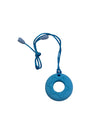 The blue Chewy Charms Necklace Chew - Donut Mini pictured on a white background