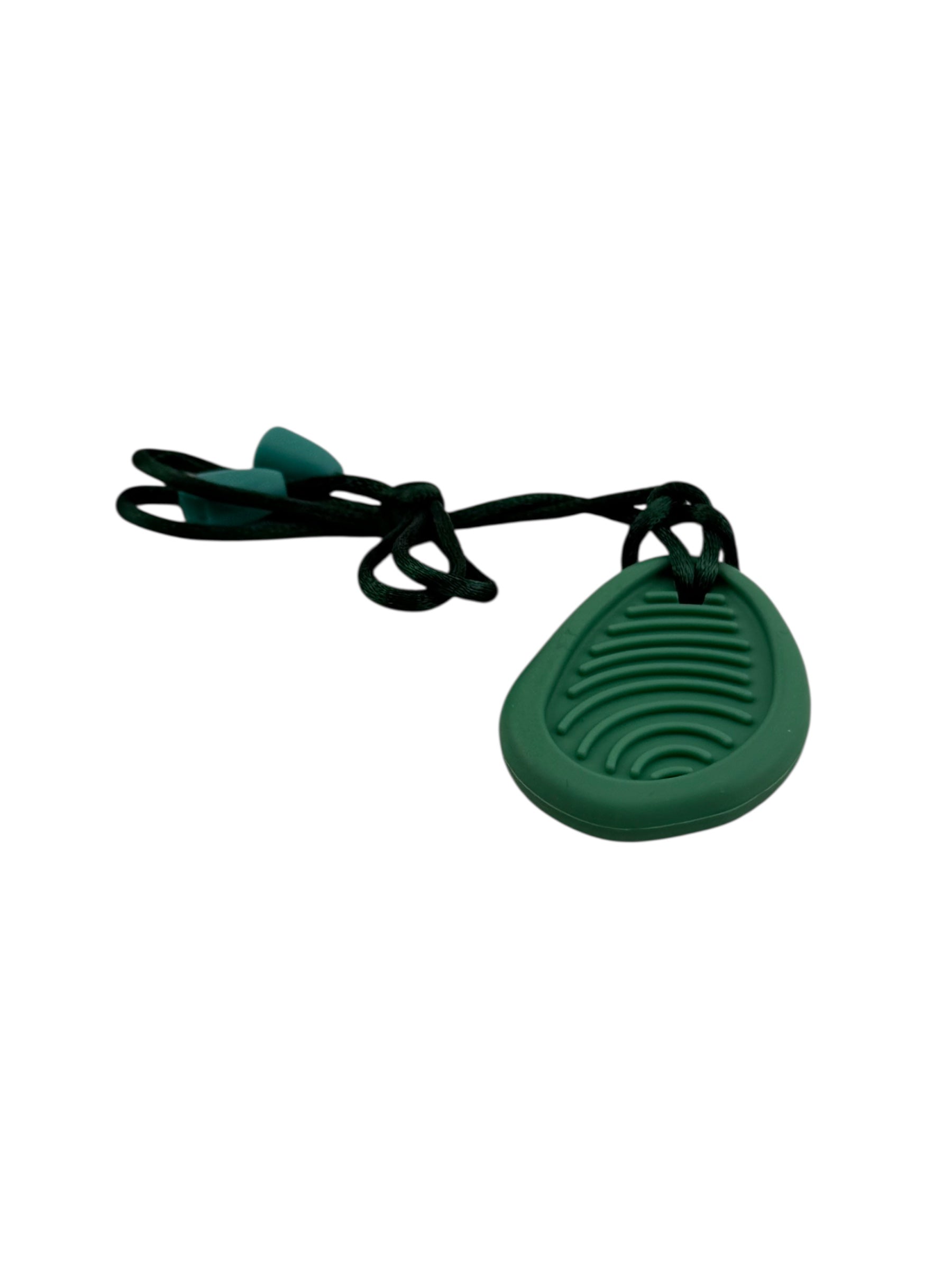 The green Chewy Charms Necklace Chew - Worry Stones