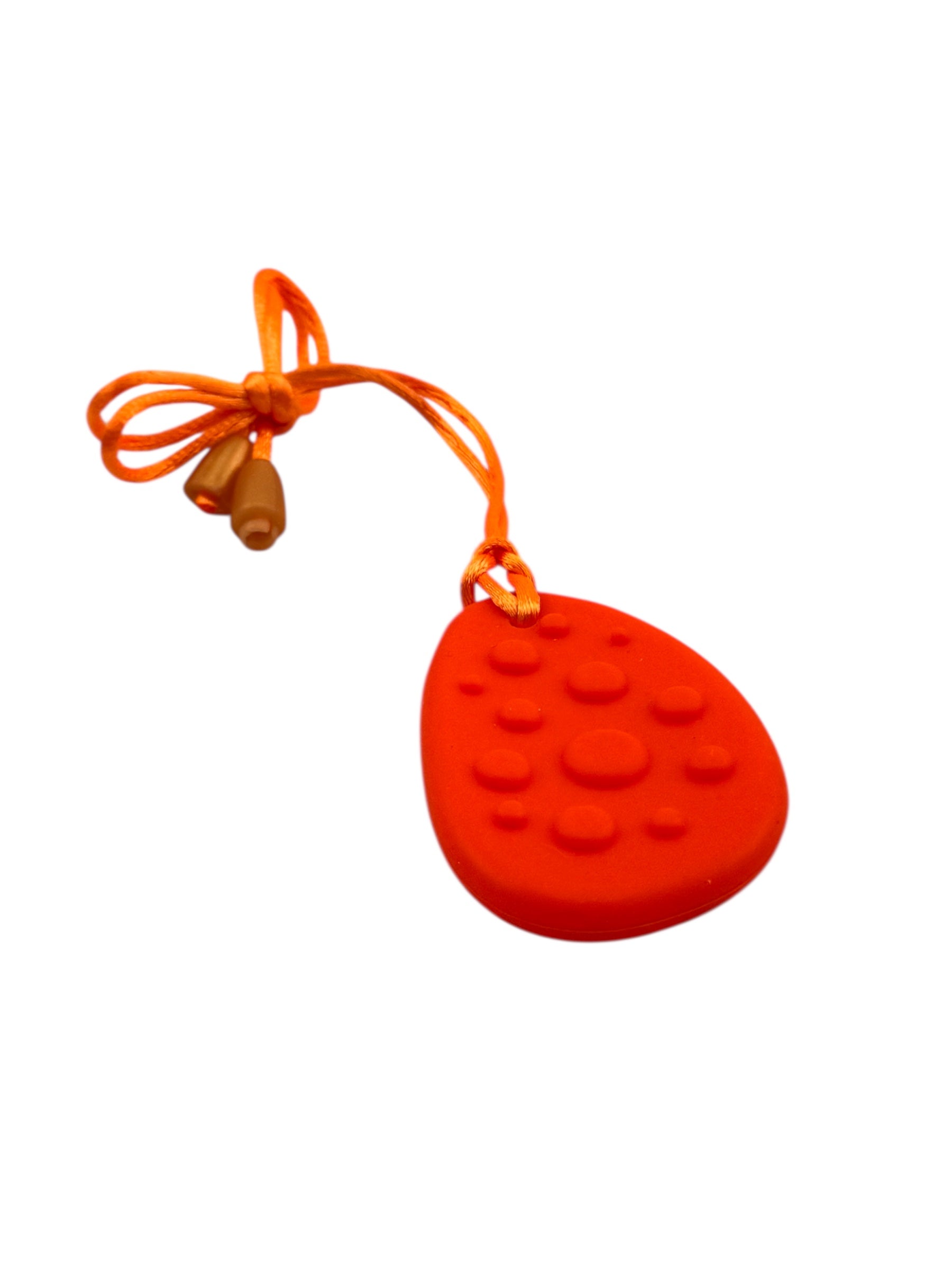 The orange Chewy Charms Necklace Chew - Worry Stones