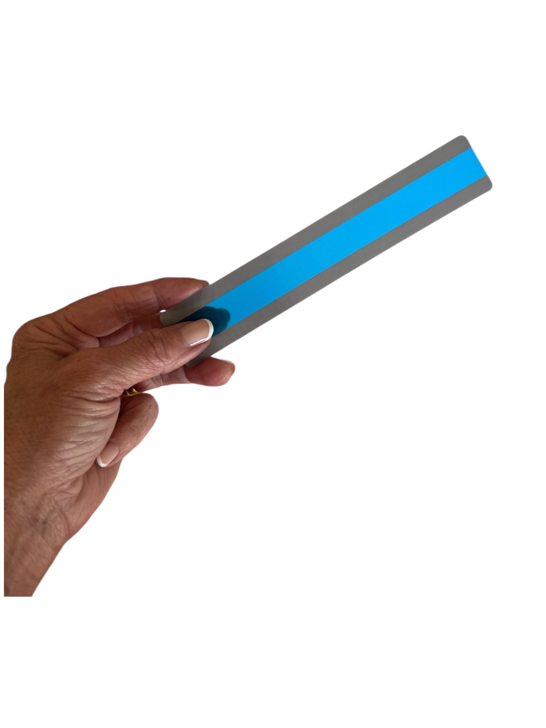 The blue Coloured Reading Guide - Extra Wide pictured on a white background