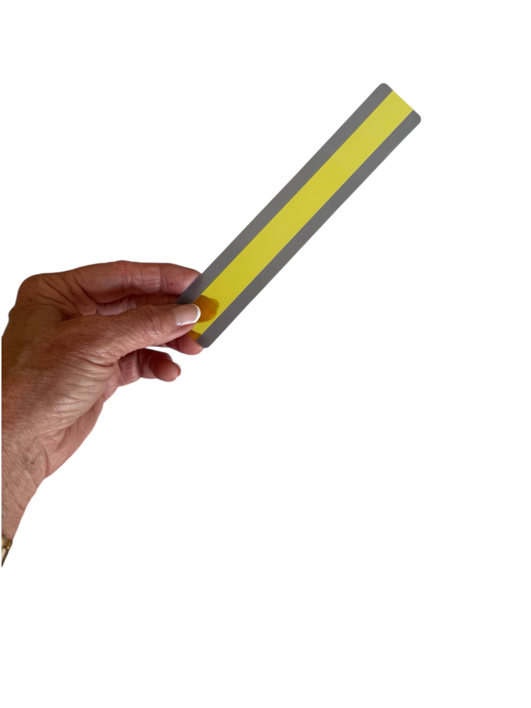 The yellow Coloured Reading Guide - Extra Wide pictured on a white background