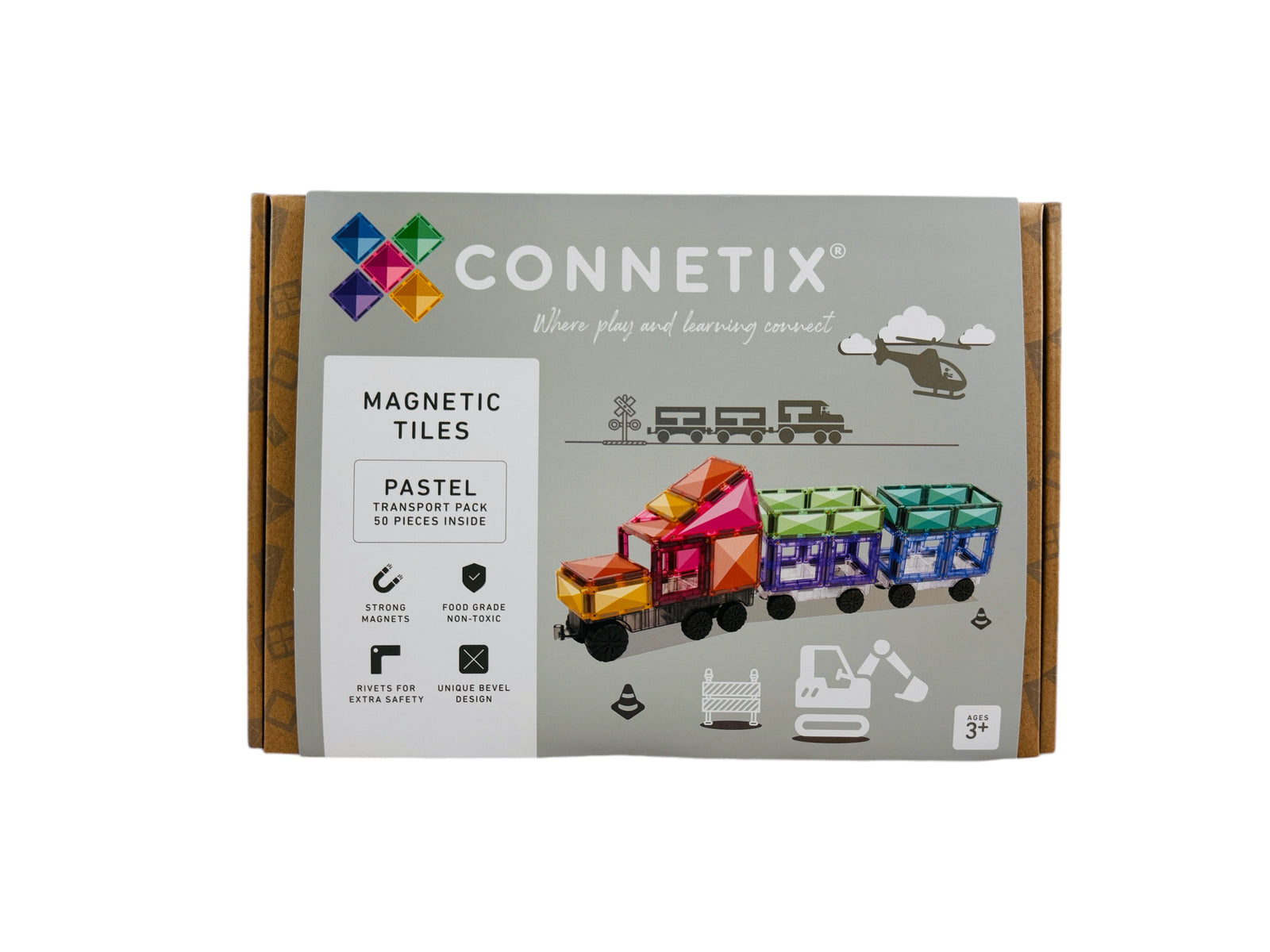 Connetix Tiles - Transport Pastel 50pc