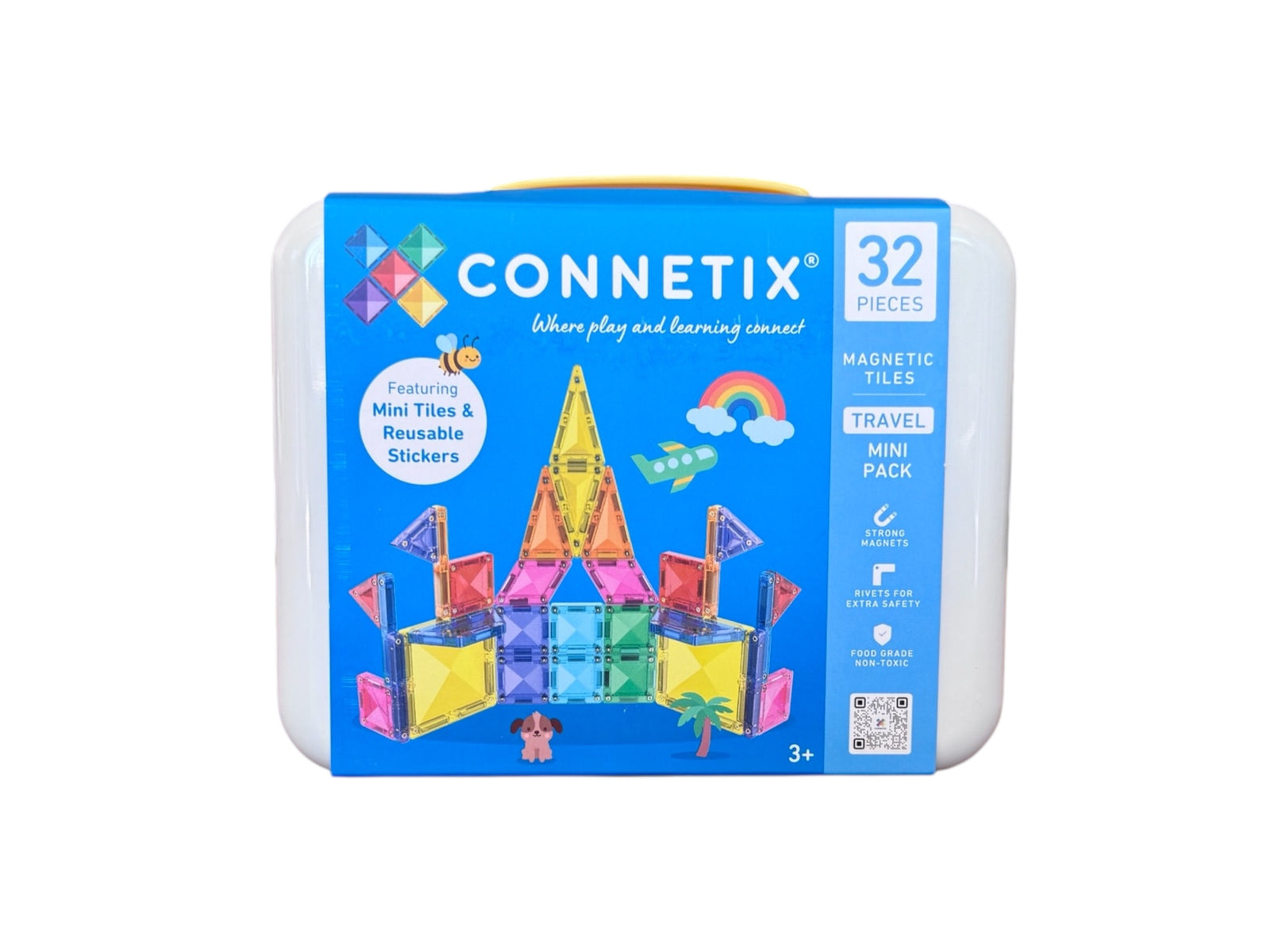 The Connetix Tiles - Travel Mini Pack 32pcpack pictured on a white background