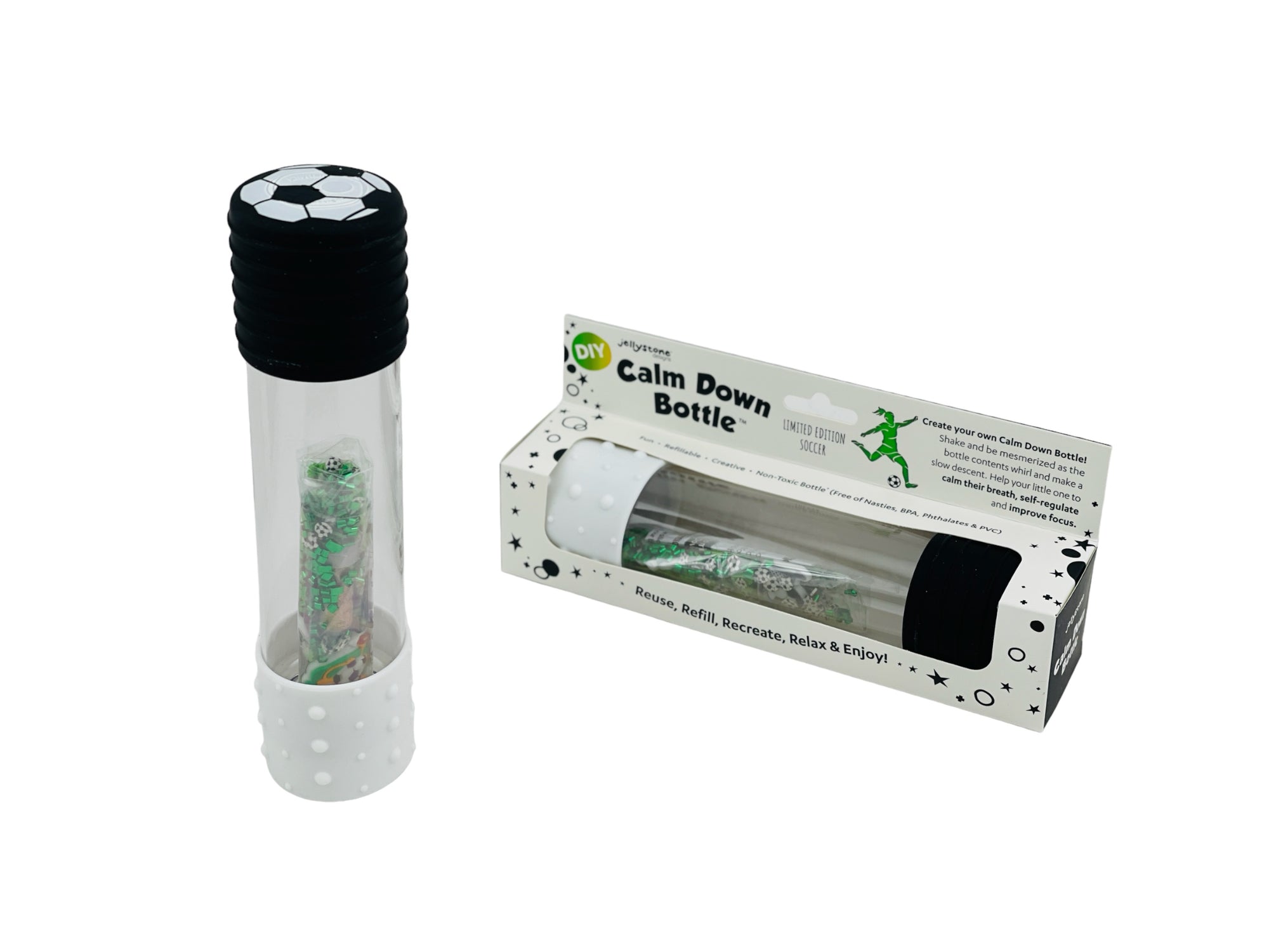 DIY Calm Down Bottle Soccer