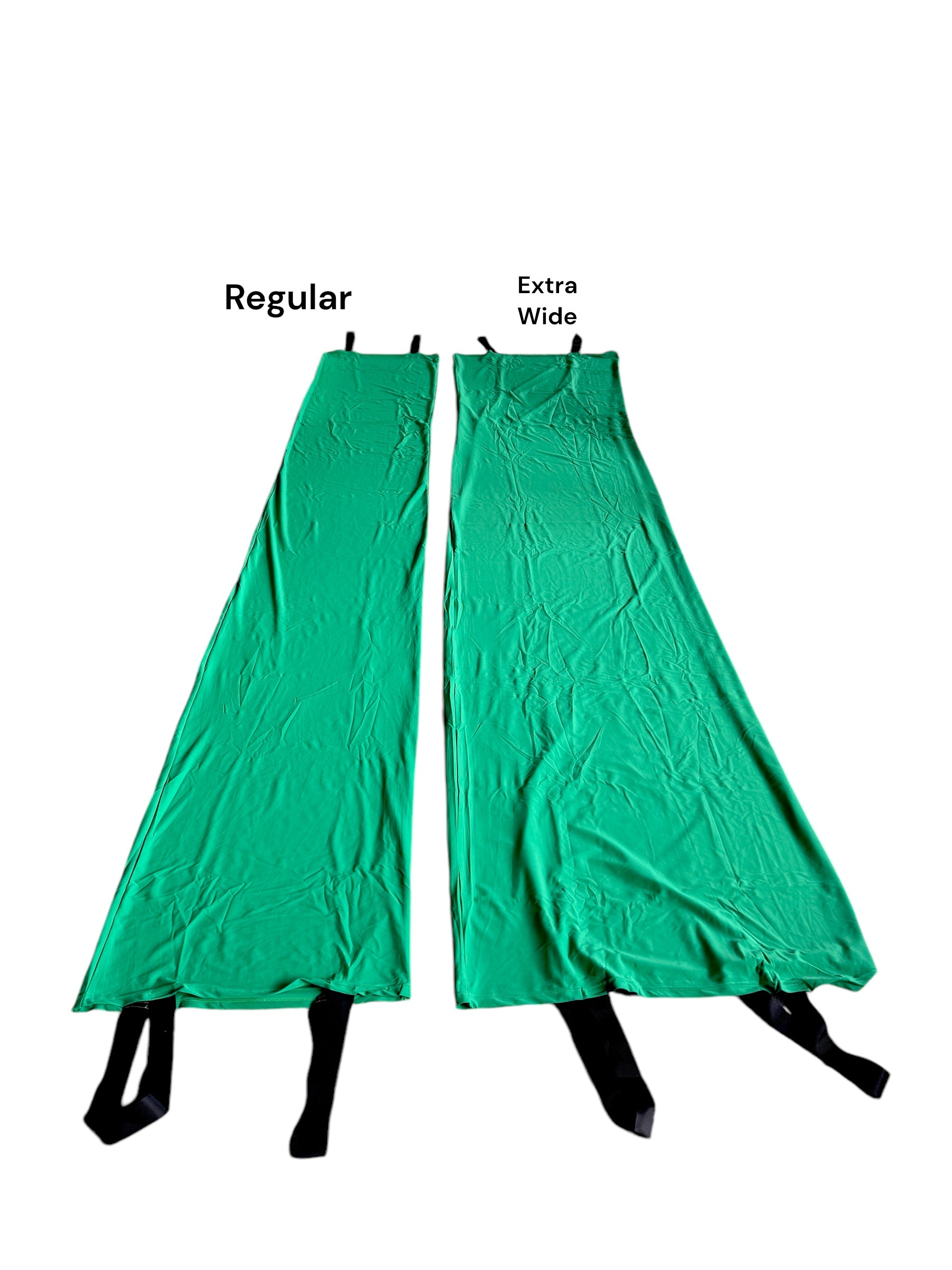 the two different widths of the green Deluxe Lycra Compression Tunnel from the Starfish store