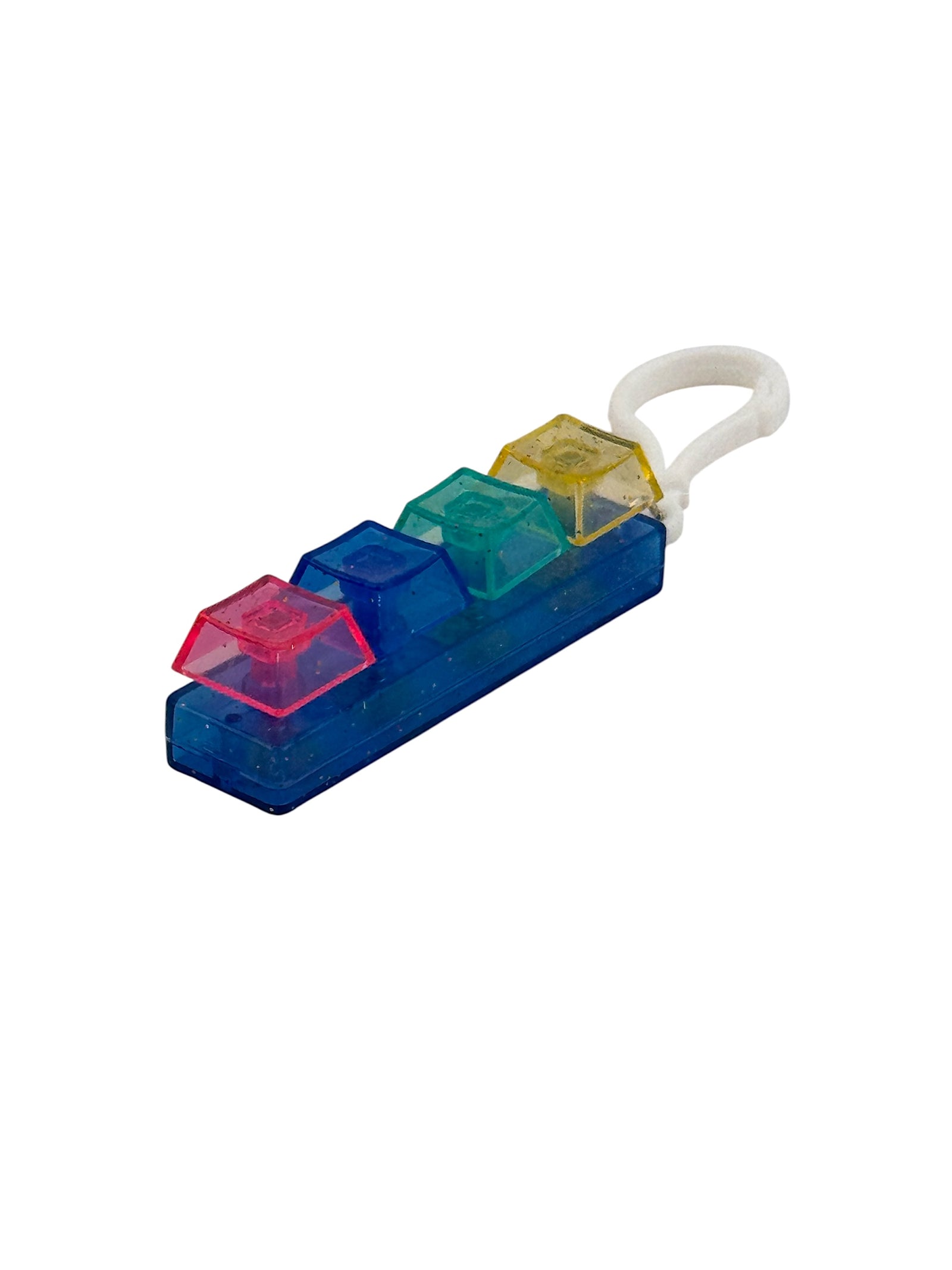 The Fidget Fingers Keyboard Click Keyring pictured on a white background