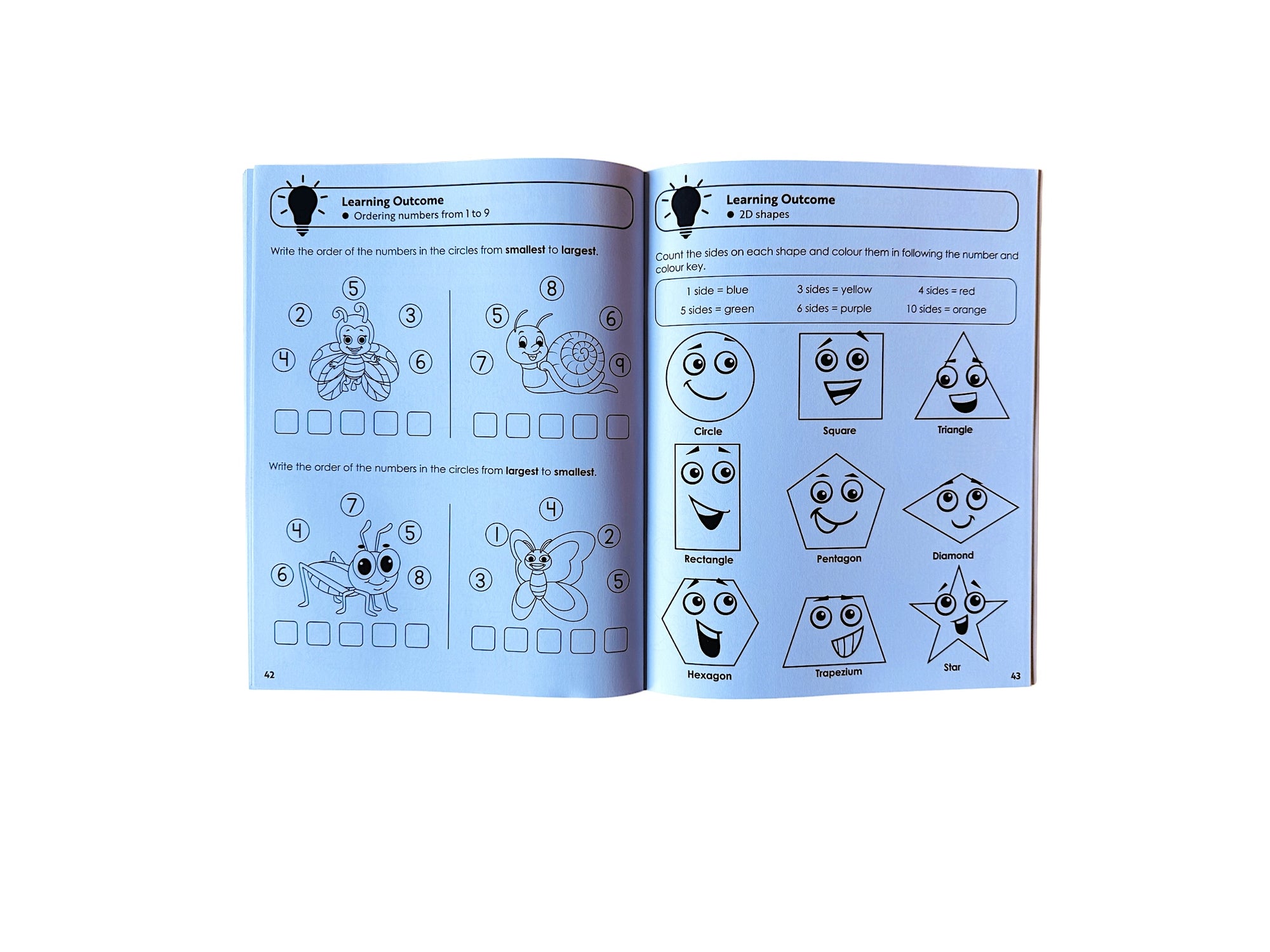 the Getting Ready for Big School Workbook opened and pictured on a white background