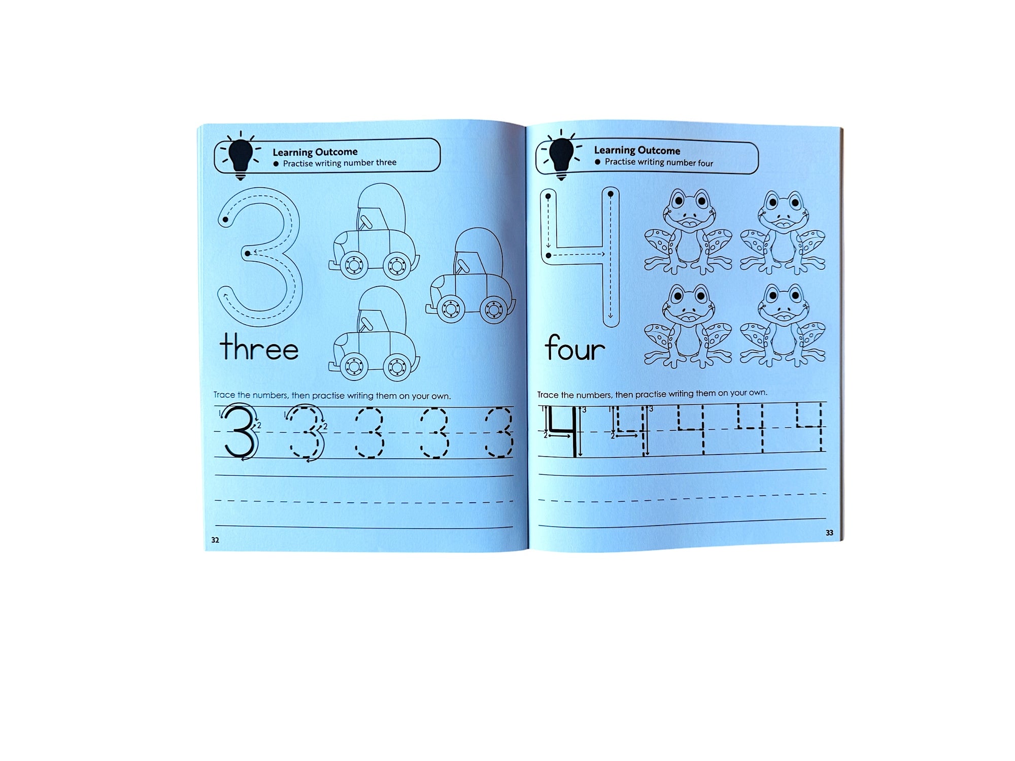 the Getting Ready for Big School Workbook opened and pictured on a white background