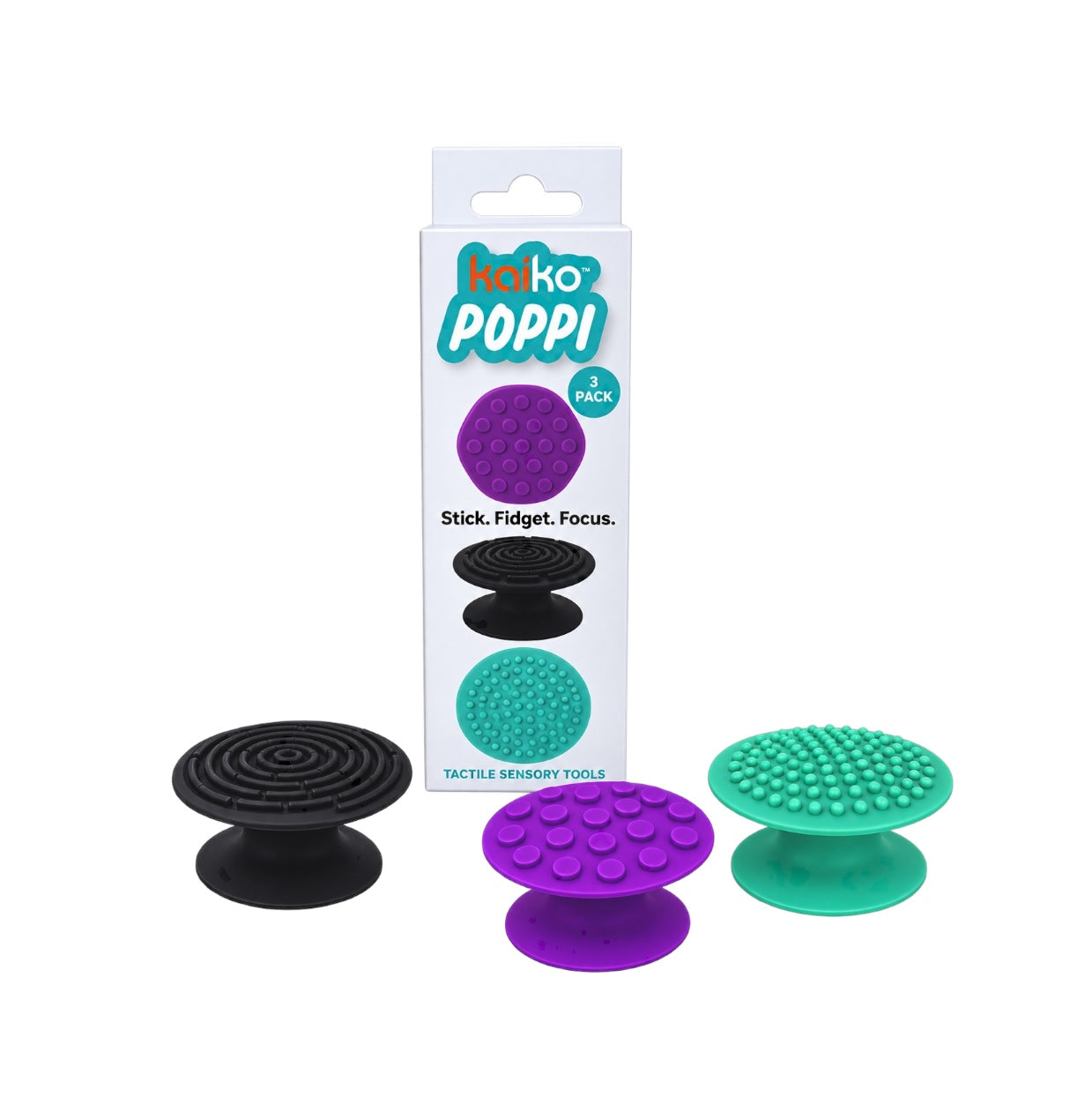 The Kaiko Poppi 3 Pack pictured on a white background