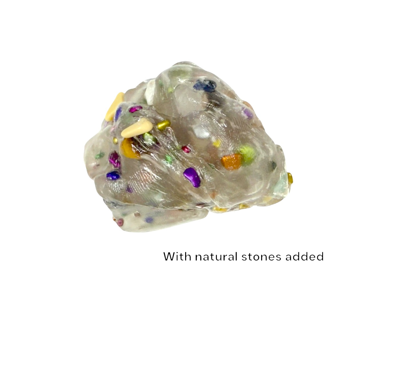 Kaiko Put &quot;Em Putty with embedded natural stones on a white background