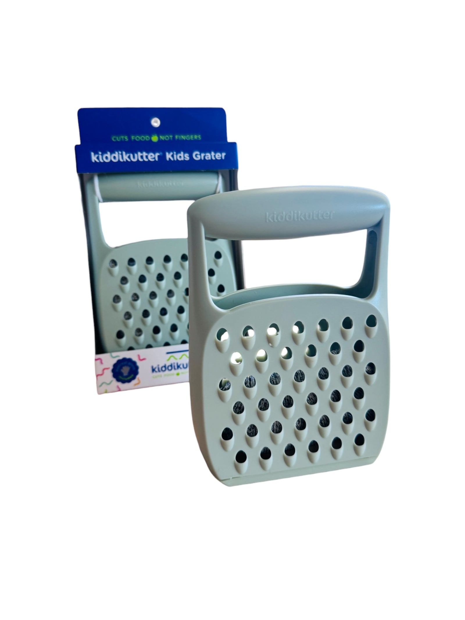 The Kiddikutter Safety Grater pictured on a white background