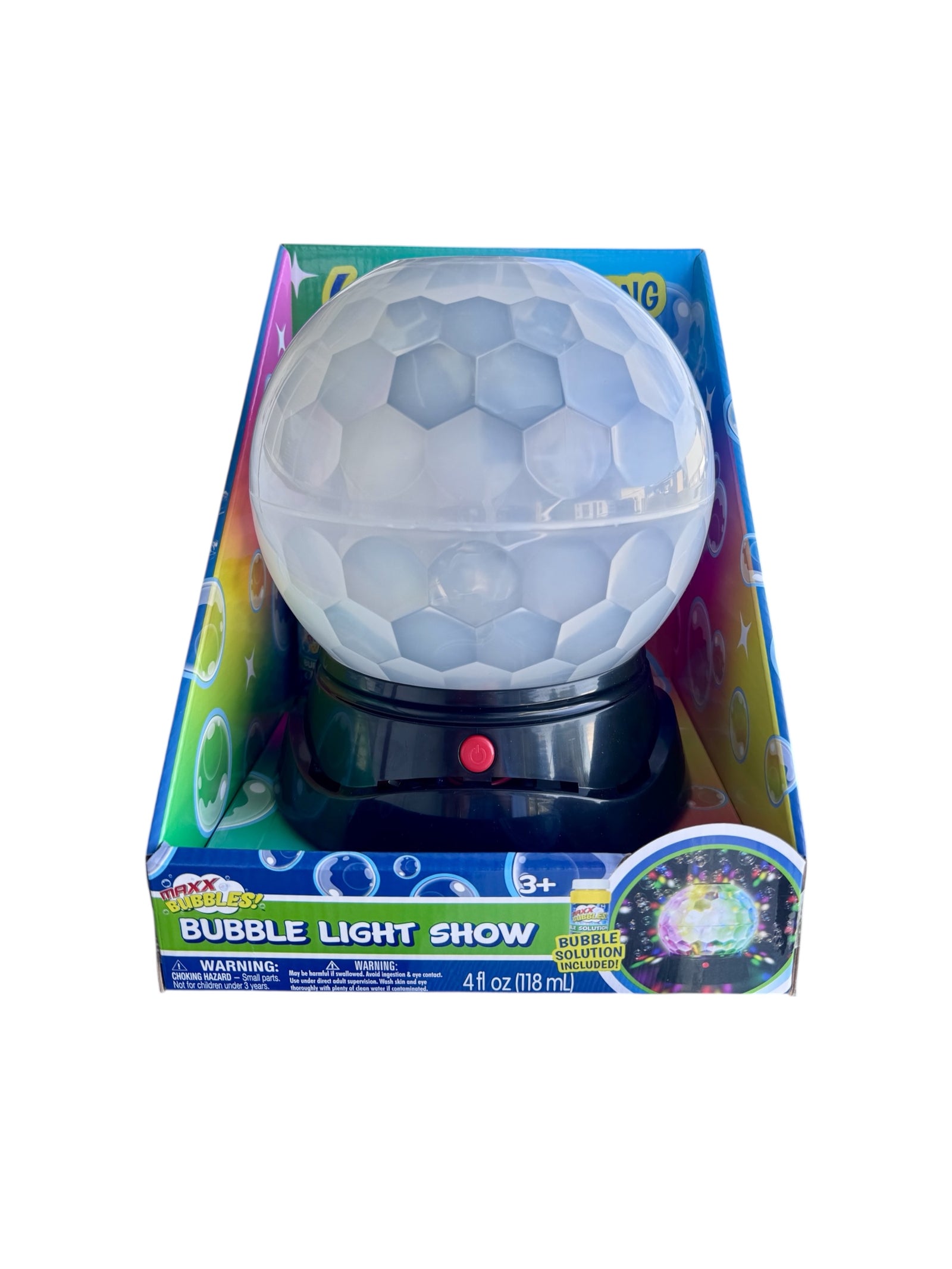 Maxx Bubbles Light Show pictured on a white background