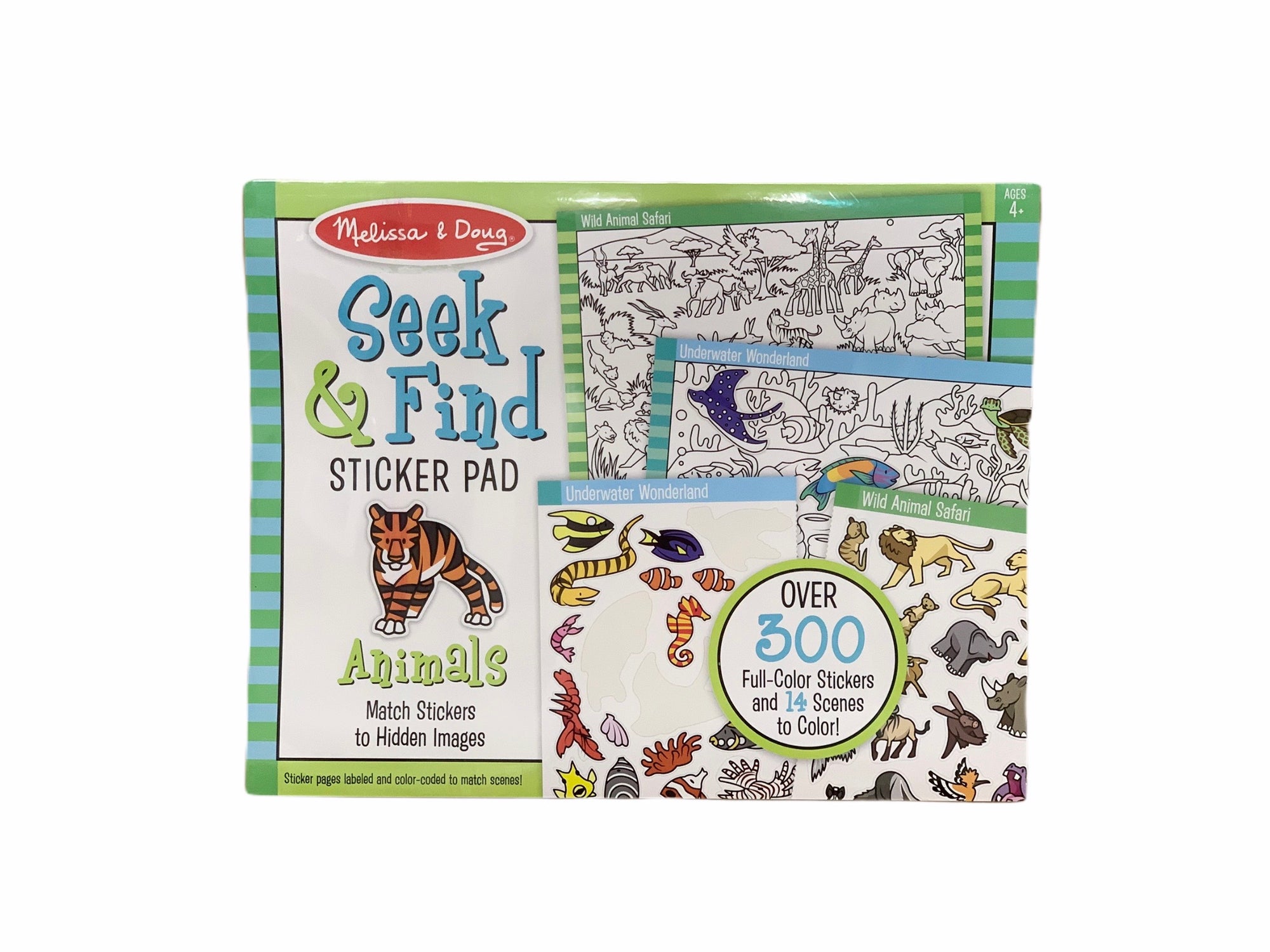 the Melissa &amp; Doug Seek &amp; Find Sticker Pad - animals on white background