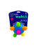 Mobi WobLii Sensory Ball with a blue ball with brightly coloured features on a white background