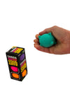 a hand holding the blue Nee Doh Teenie Cool Cats Stress Balls - 3pk next to it&#39;s pack