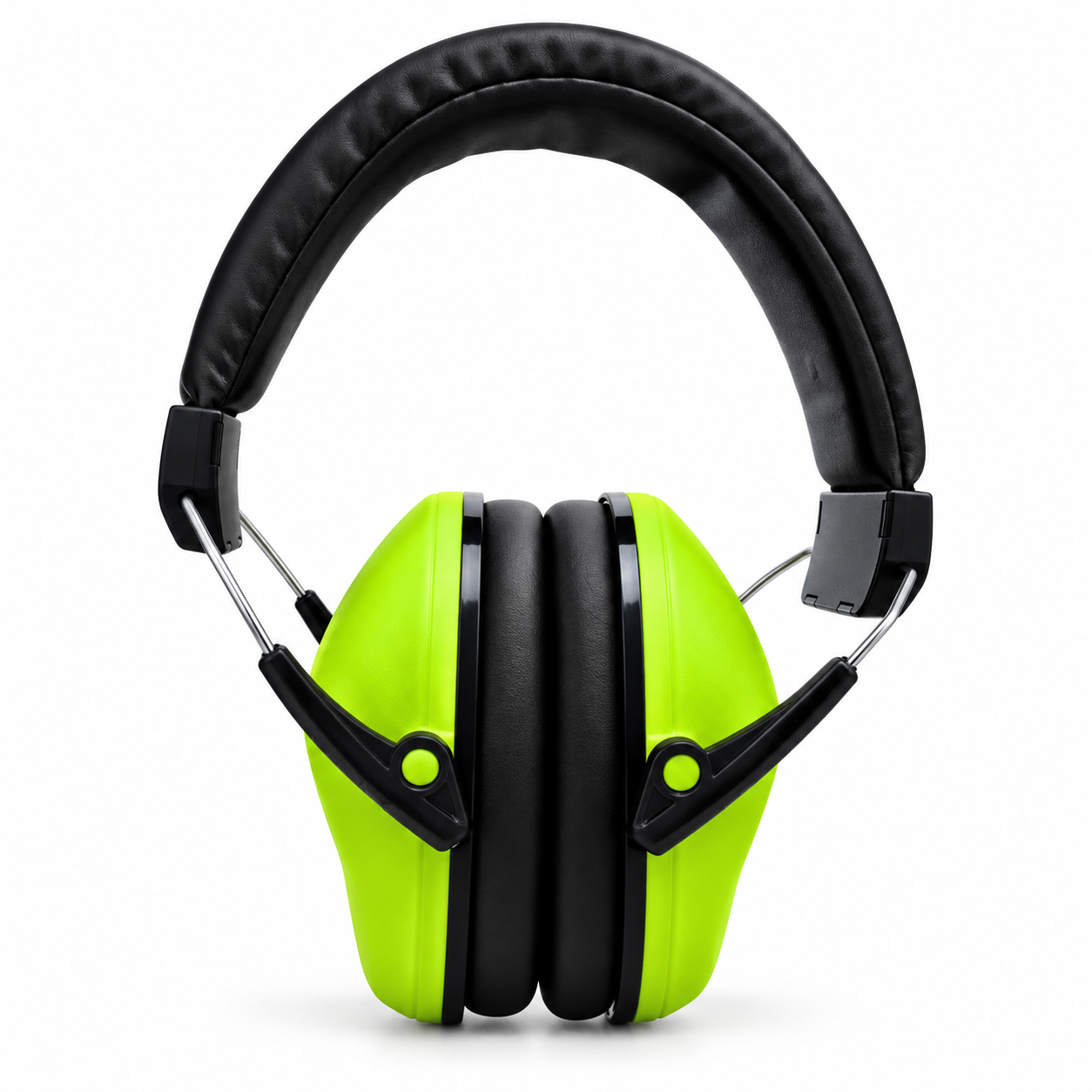 The Starfish Noise Reduction Earmuffs in green pictured on a white background
