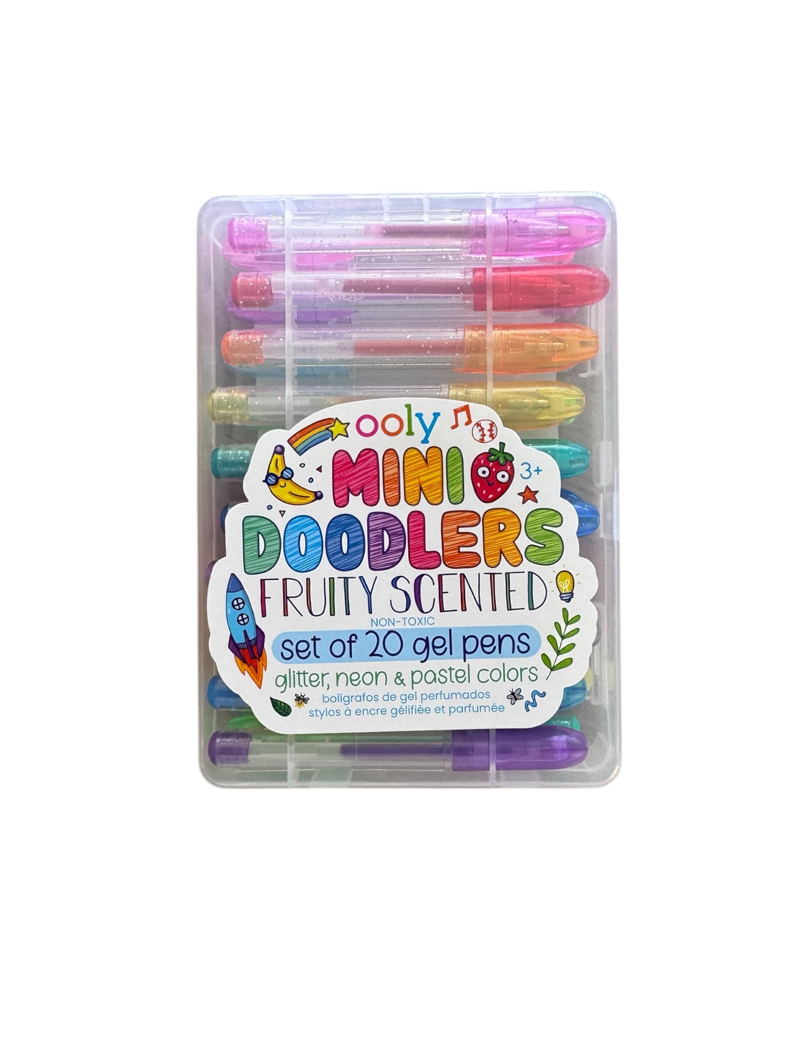 The Ooly Mini Doodlers Scented Gel Pens 20 pack pictured on a white background