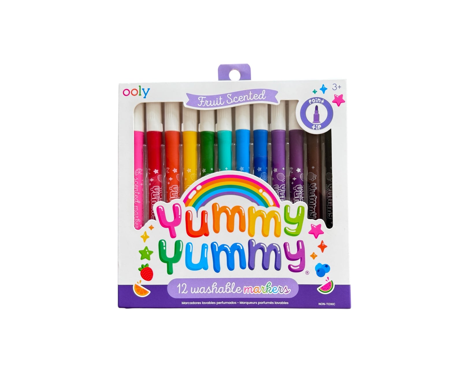 The Ooly Yummy Yummy Scented Markers 12 pack pictured on a white background
