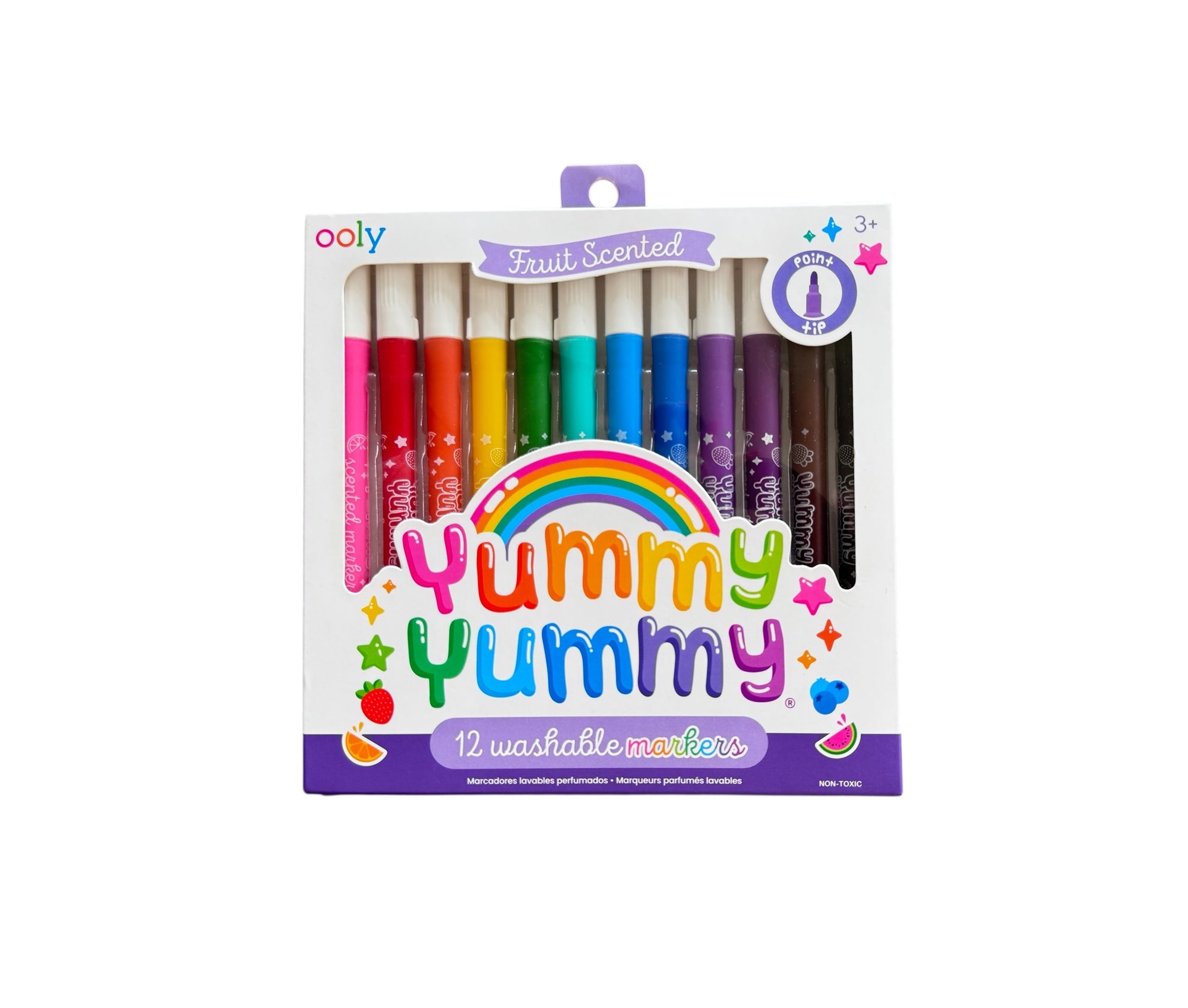 The Ooly Yummy Yummy Scented Markers 12 pack pictured on a white background