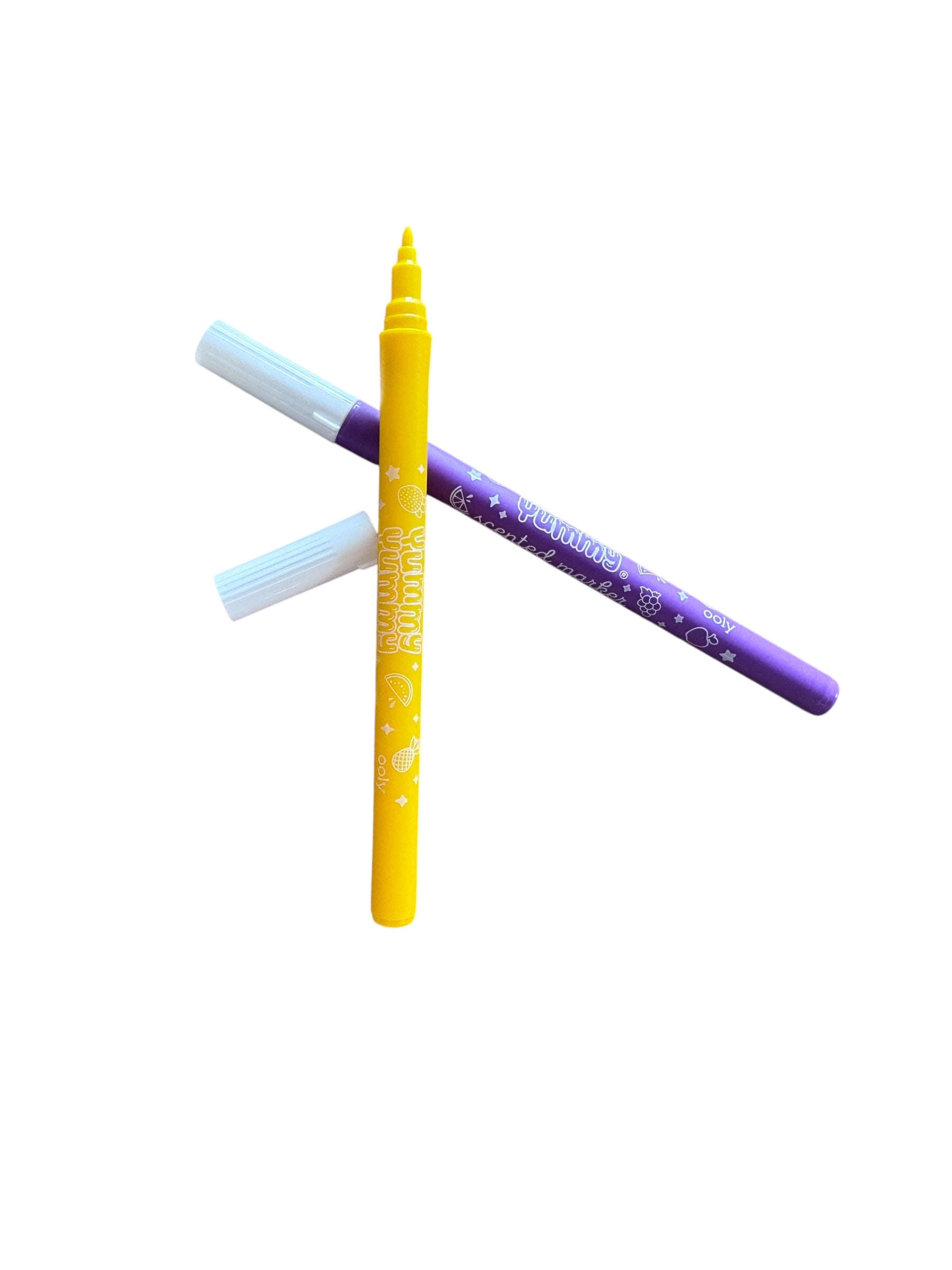 The yellow and purple scented marker from the Ooly Yummy Yummy Scented Markers 12 pack