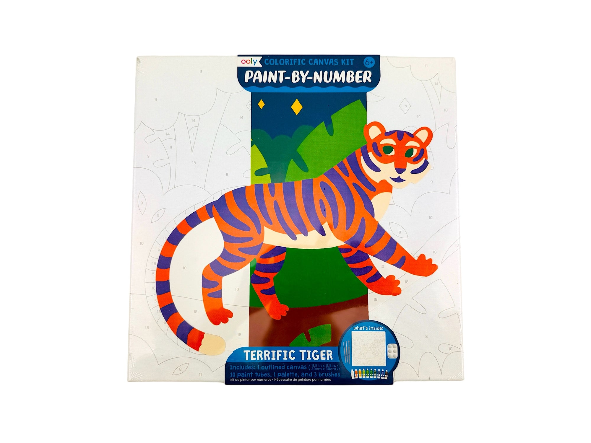 Ooly Paint-By-Numbers Tiger canvas