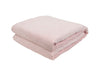 the pink Woosah Weighted Blanket - Adult folded up and on a white background