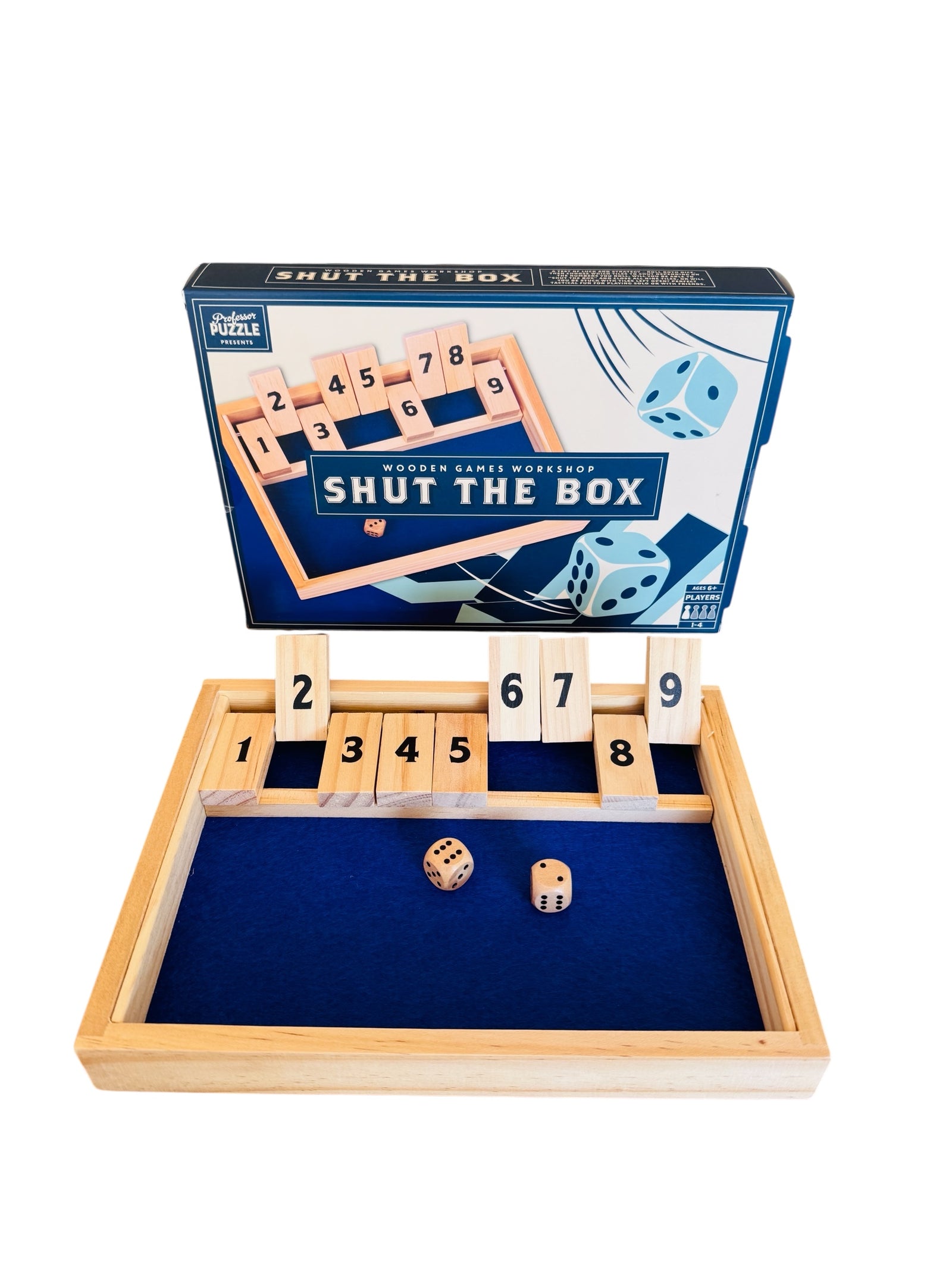 The Shut the Box game pictured on a white background