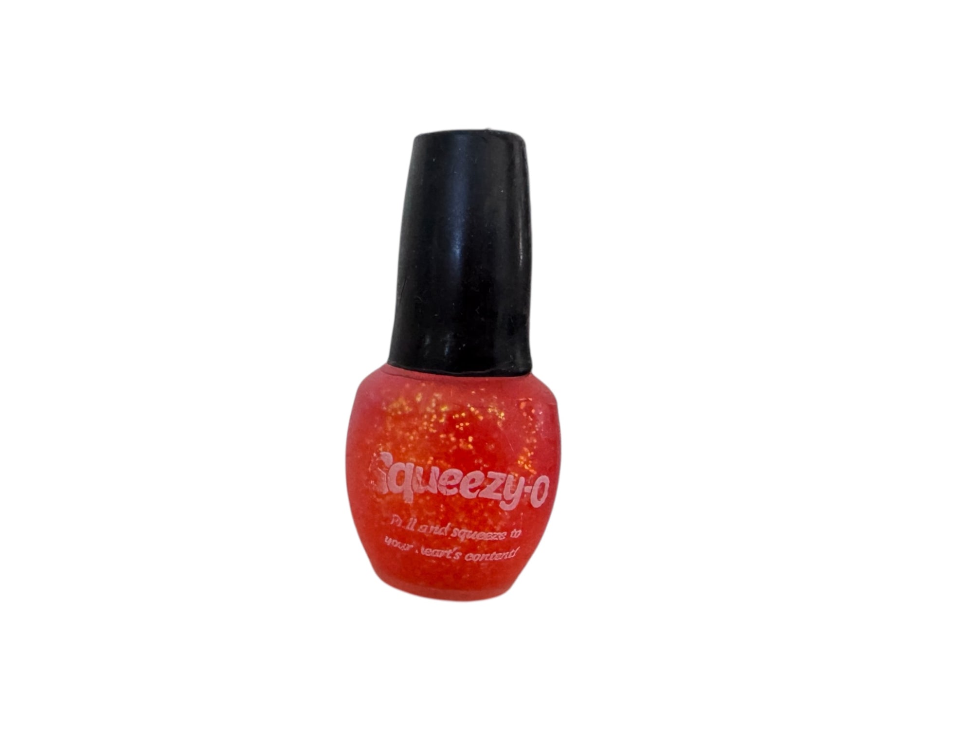 The red Smoosho's Glitter Nail Polish pictured on a white background