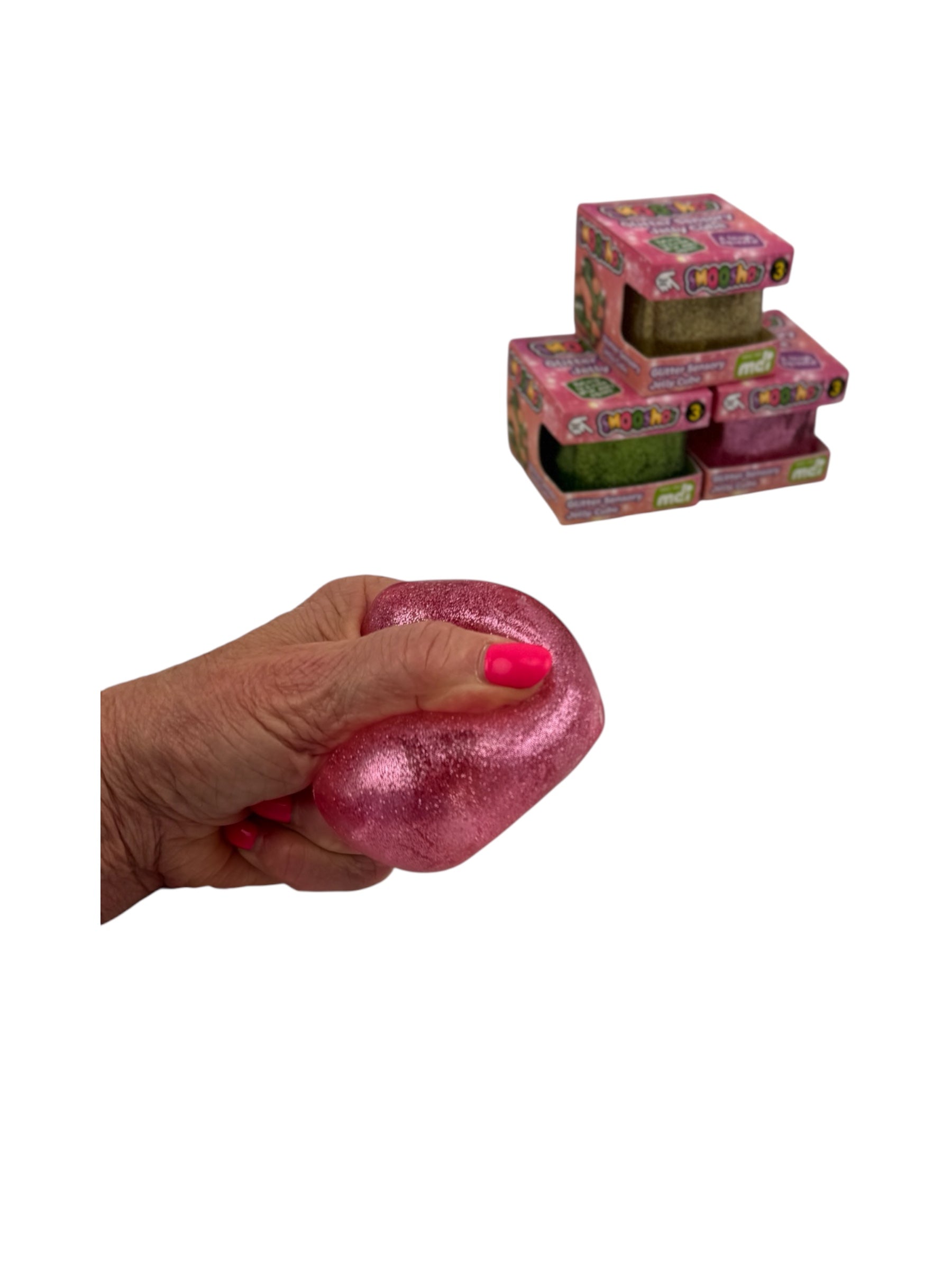 Smooshos Glitter Stress Cube