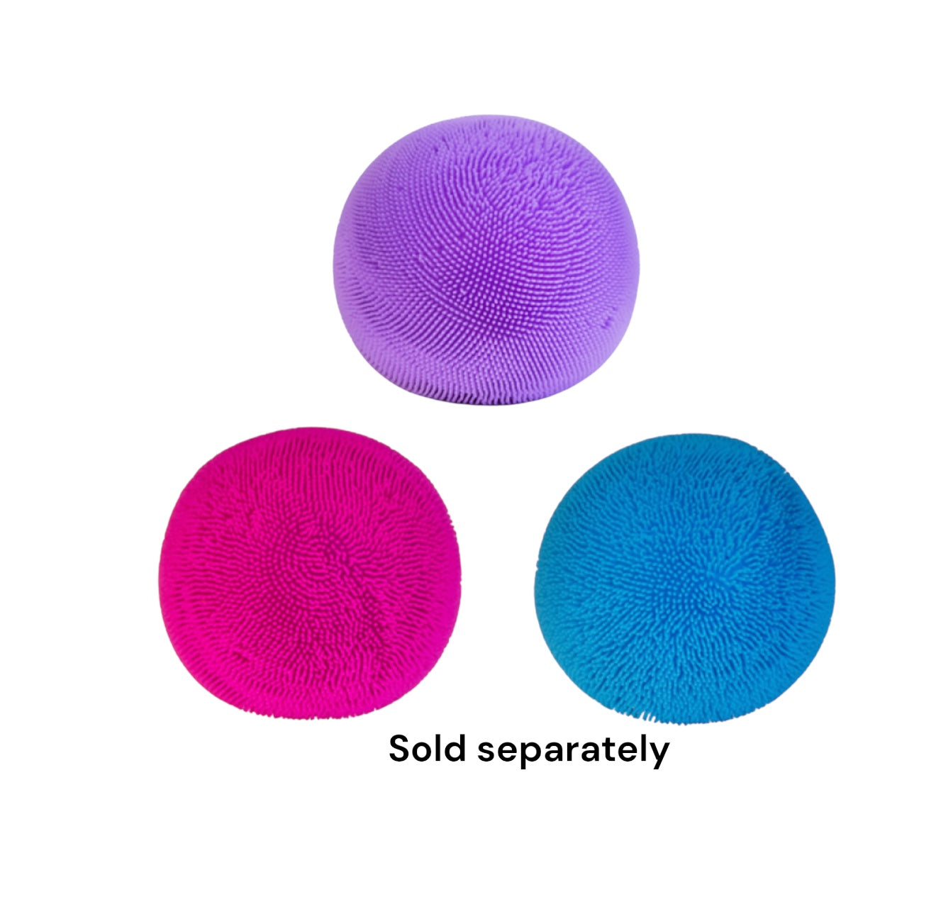 3 Smooshos Squishy - Colour Change Furry Ball pictured on a white background