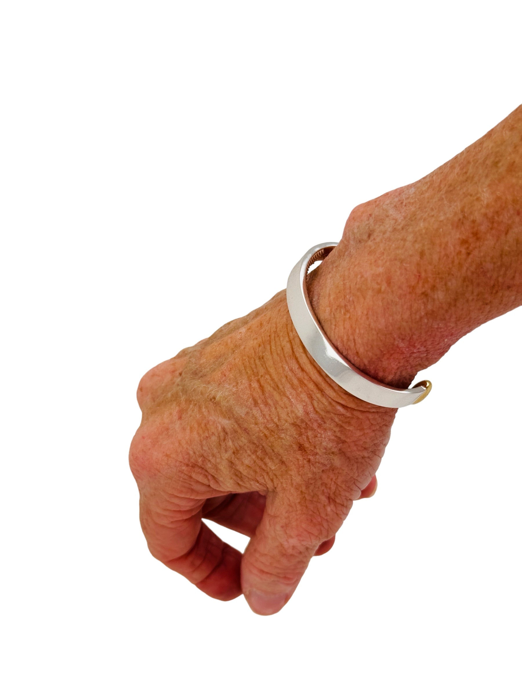 the Star &amp; Co Anxiety Jewellery - The Annika Cuff worn on a white wrist