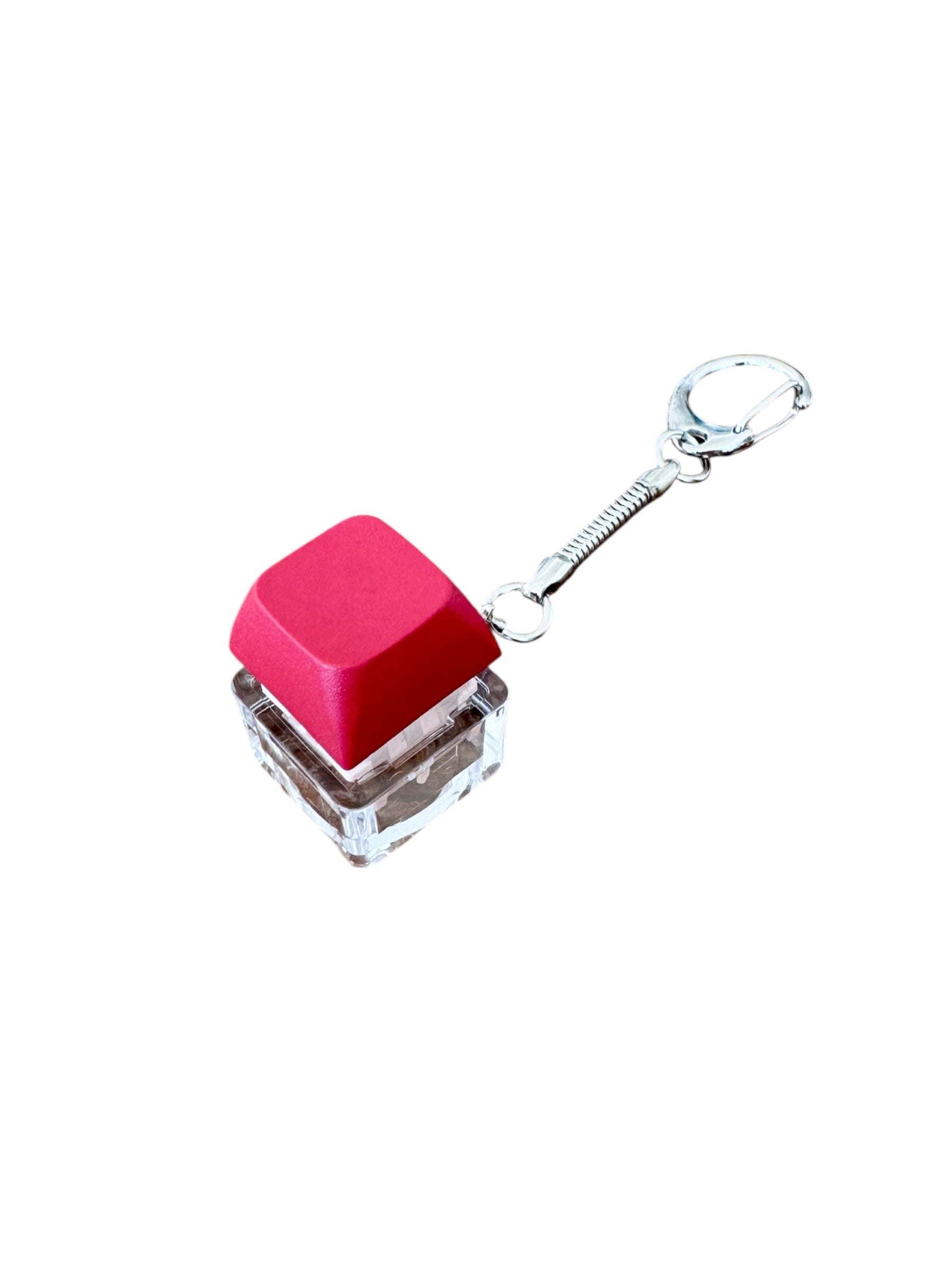 The red Starfish Keyboard Click Fidget (silent) pictured on a white background