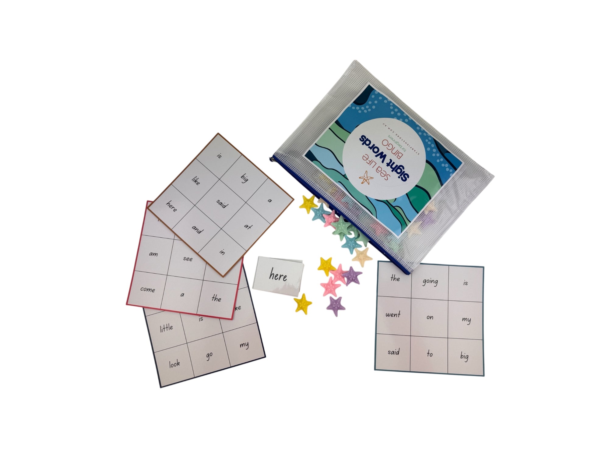 Sea Life Sight Words Bingo