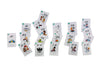 Set of educational phonics cards on a white background