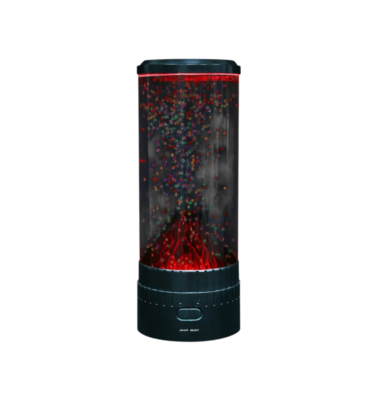 The Tower Volcano Mood Lamp pictured on a white background