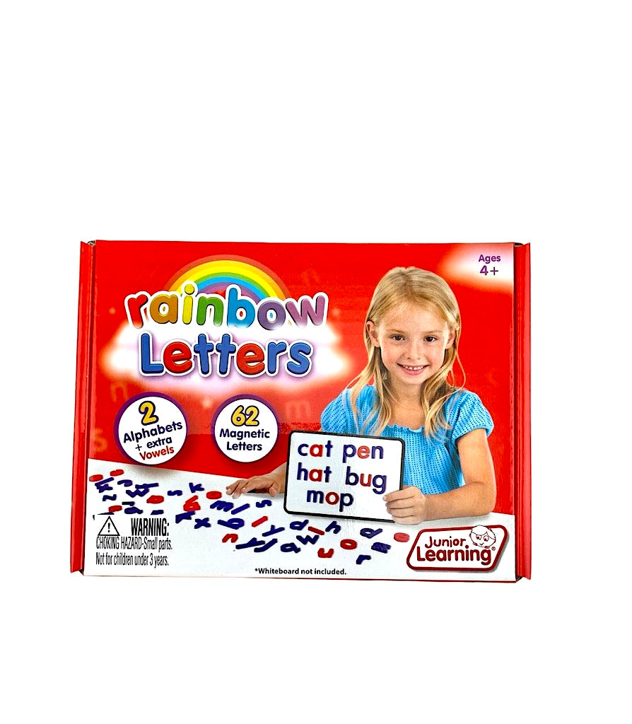 The Junior Learning Rainbow Letters - Magnetic Lower Case pictured on a white background